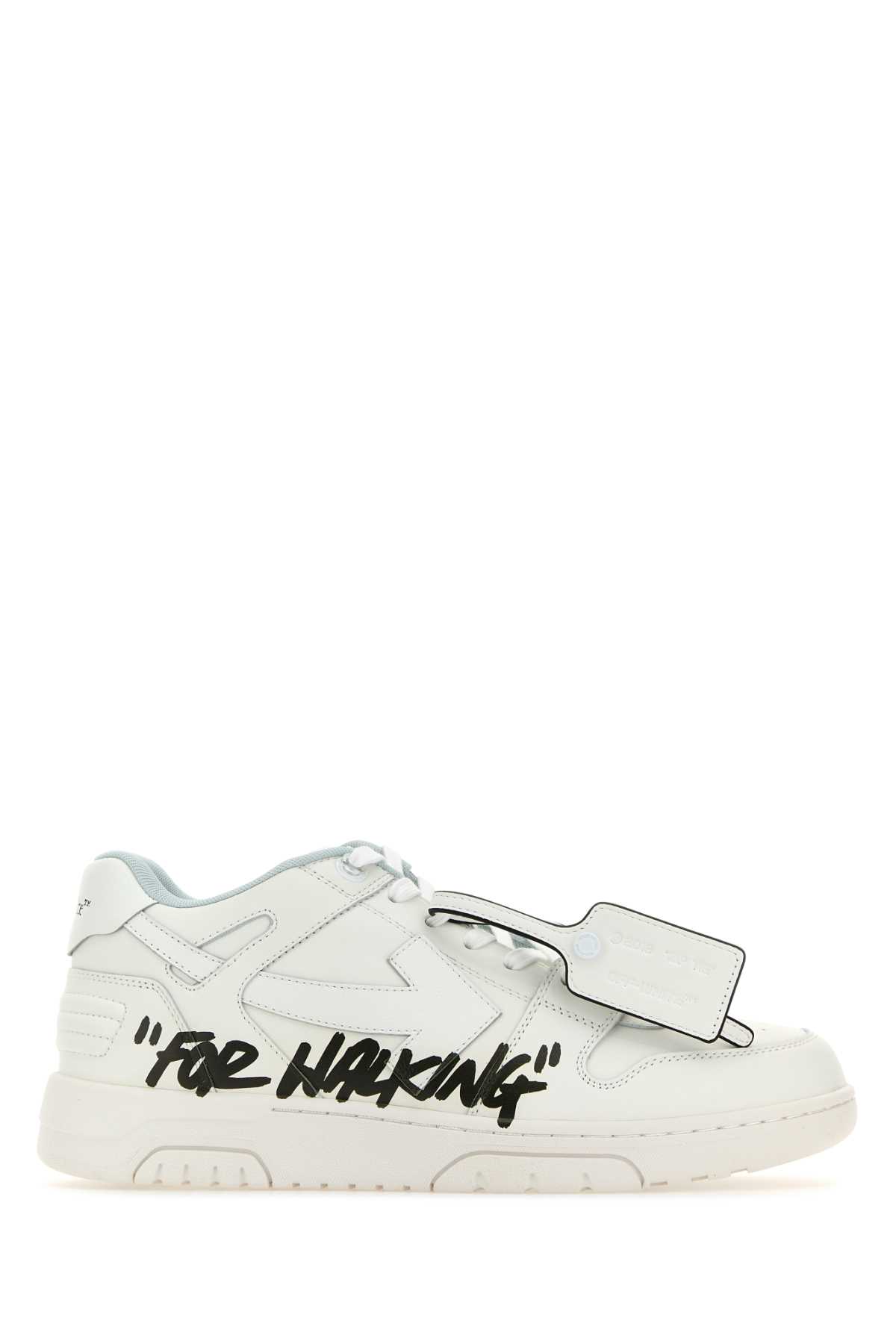 OFF-WHITE WHITE LEATHER OUT OF OFFICE FOR WALKING SNEAKERS