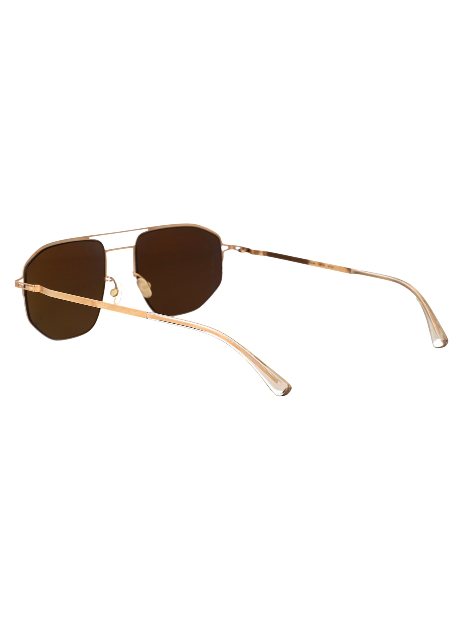 Mykita Rose Gold Metal Sunglasses In Brown