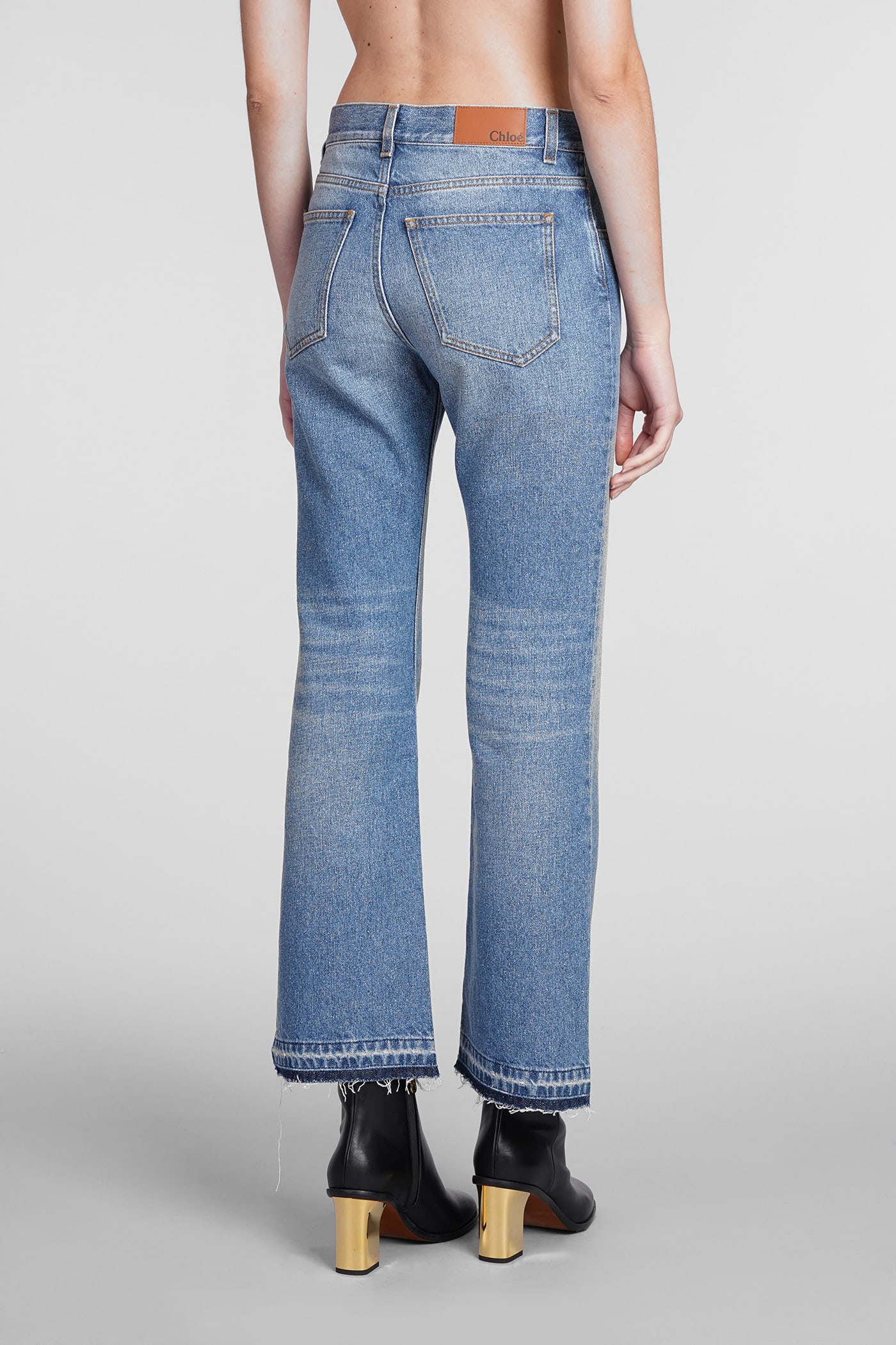 Shop Chloé Jeans In Blue Cotton