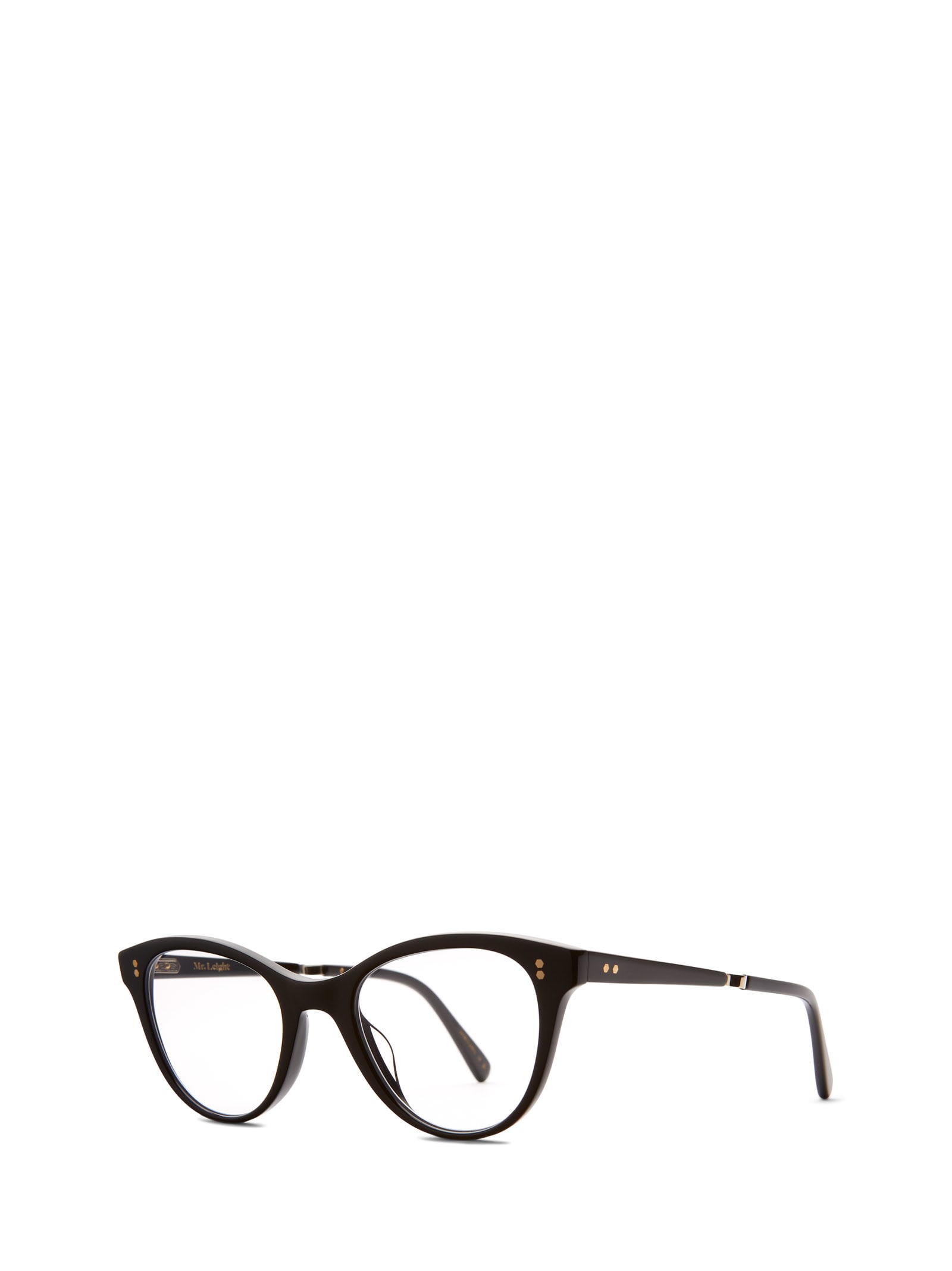 Shop Mr Leight Taylor C Black-12k White Gold Glasses