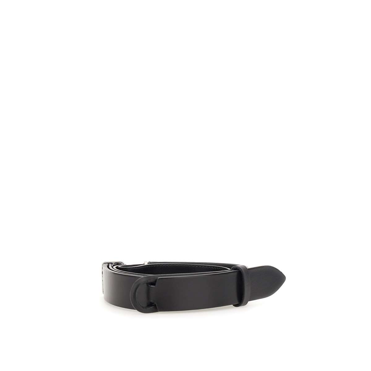 Shop Orciani Nobukle Bull Leather Belt In Black