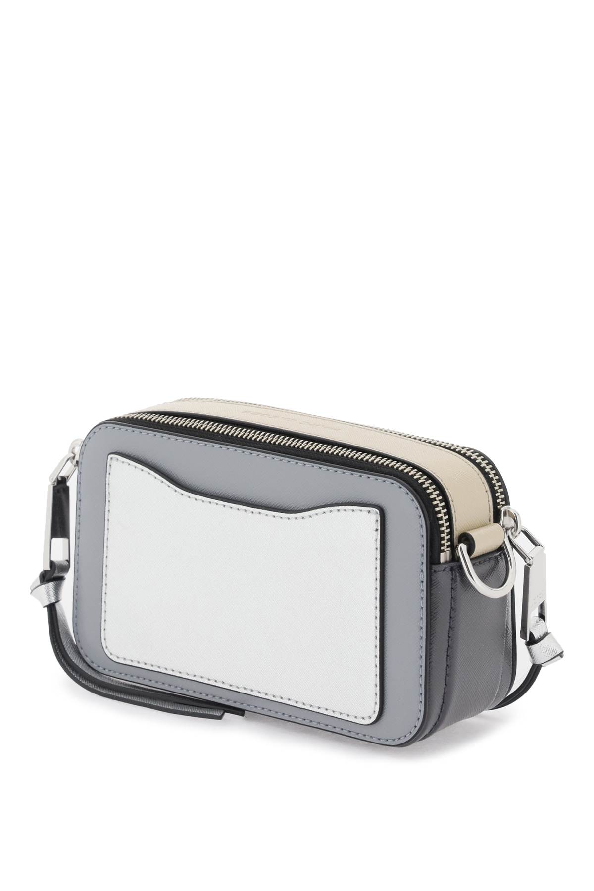 Shop Marc Jacobs The Snapshot Camera Bag In Wolf Grey/multi (silver)