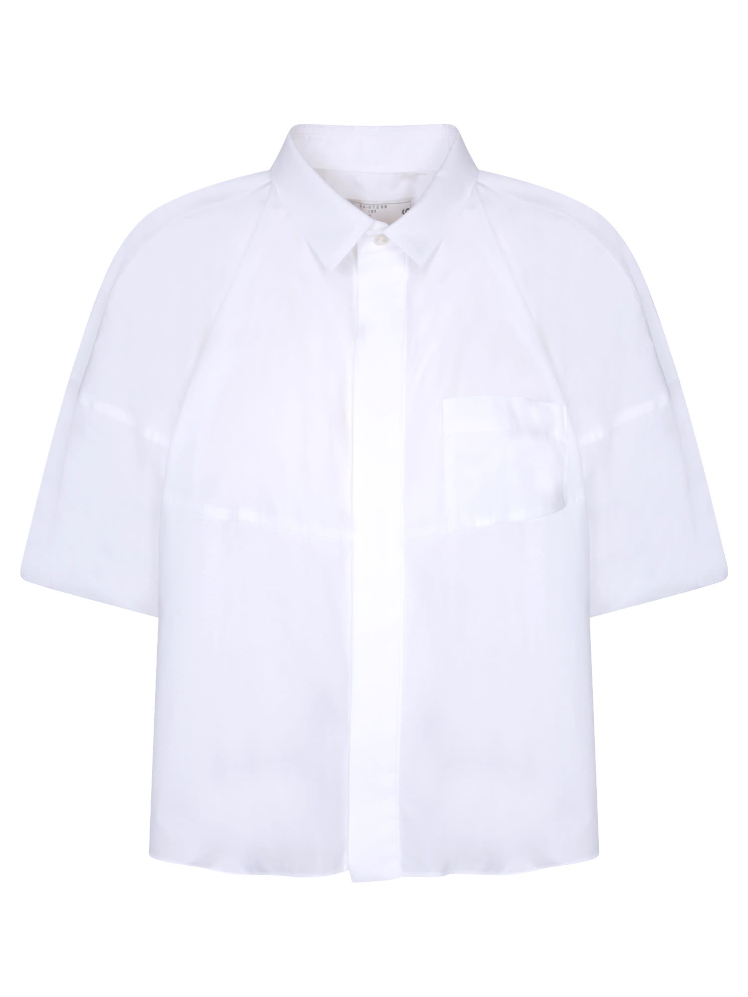 Sacai White Cotton Poplin Shirt