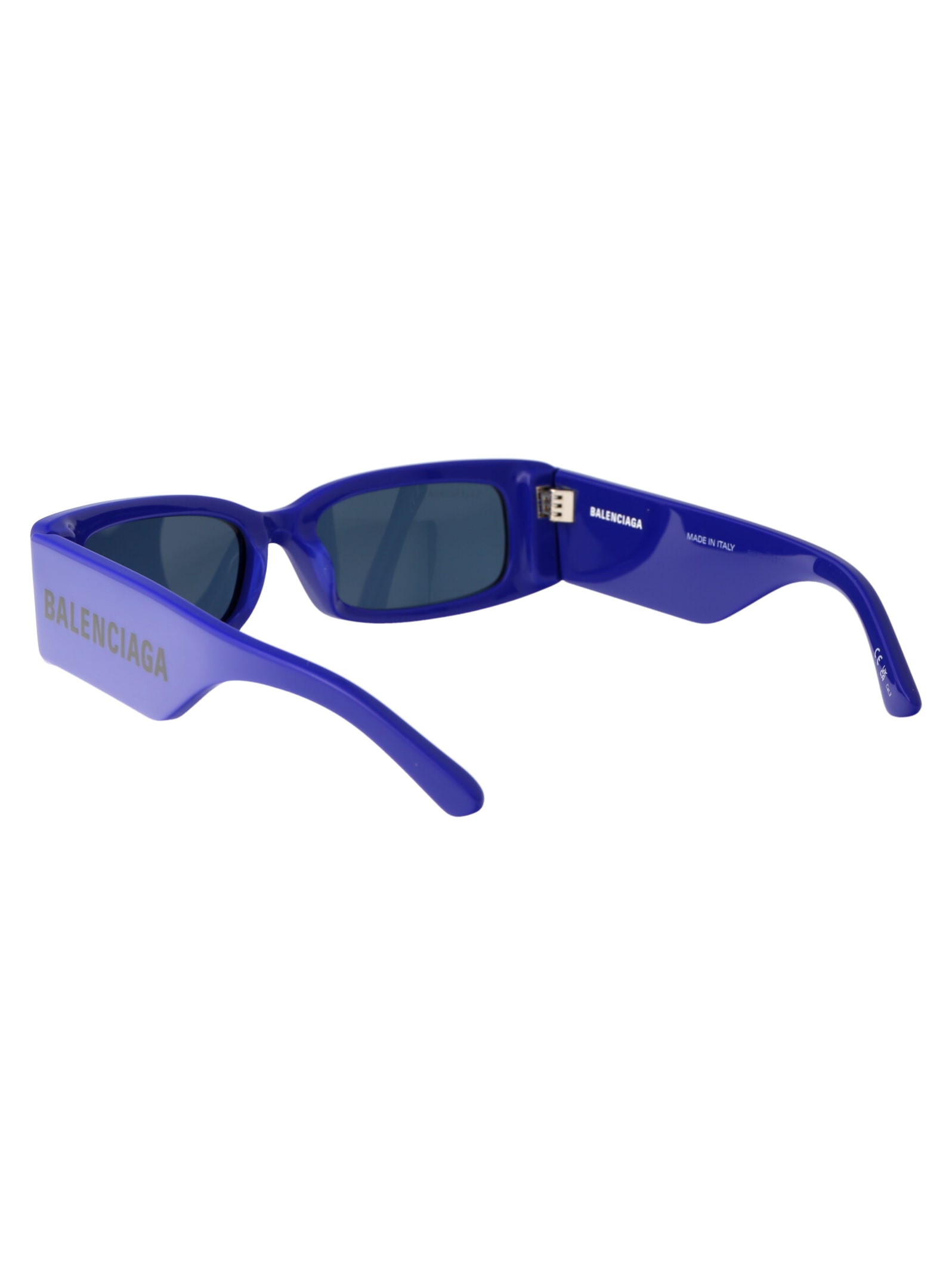 Shop Balenciaga Bb0260s Sunglasses In 006 Blue Blue Blue