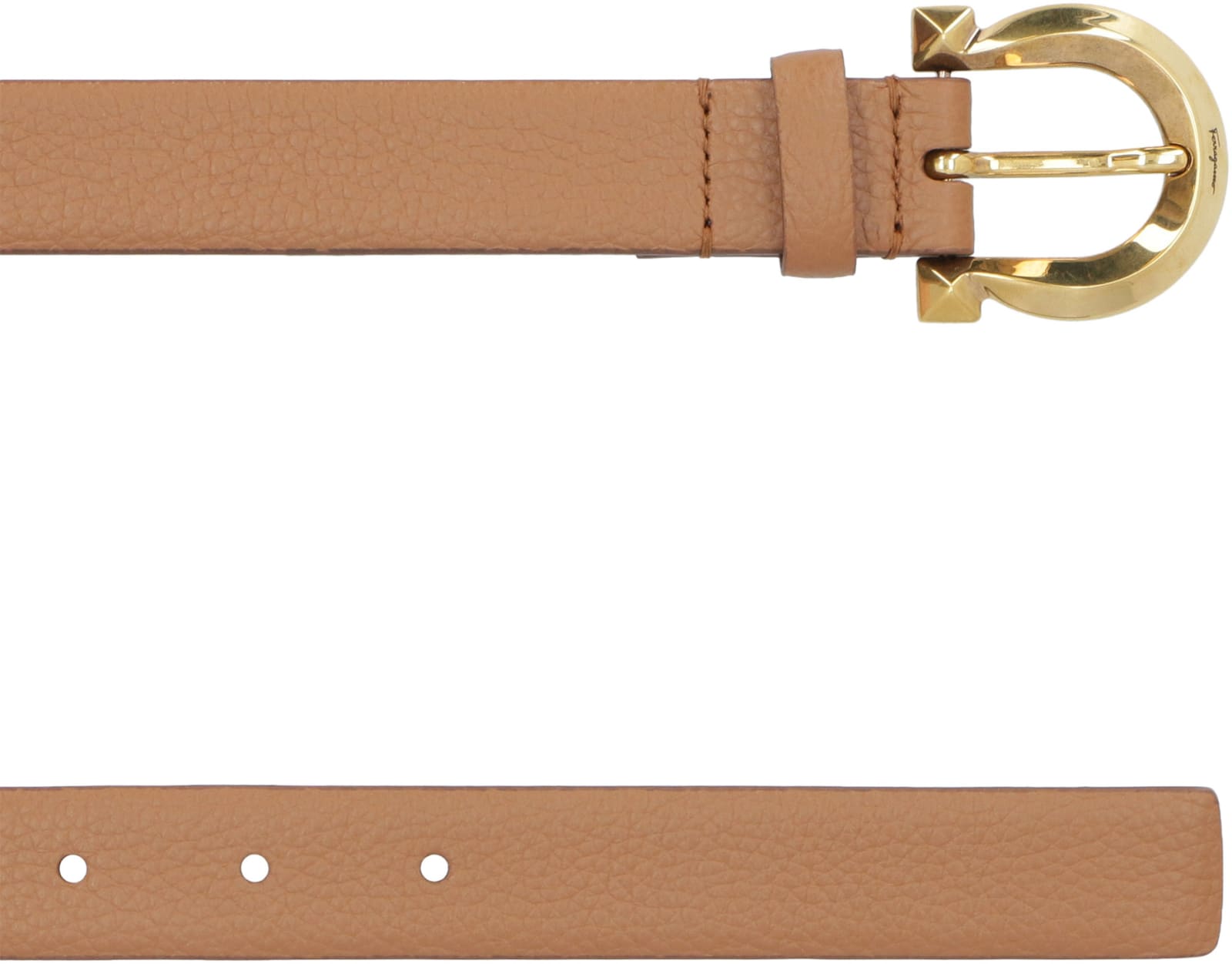 Shop Ferragamo Leather Belt In Leather Brown