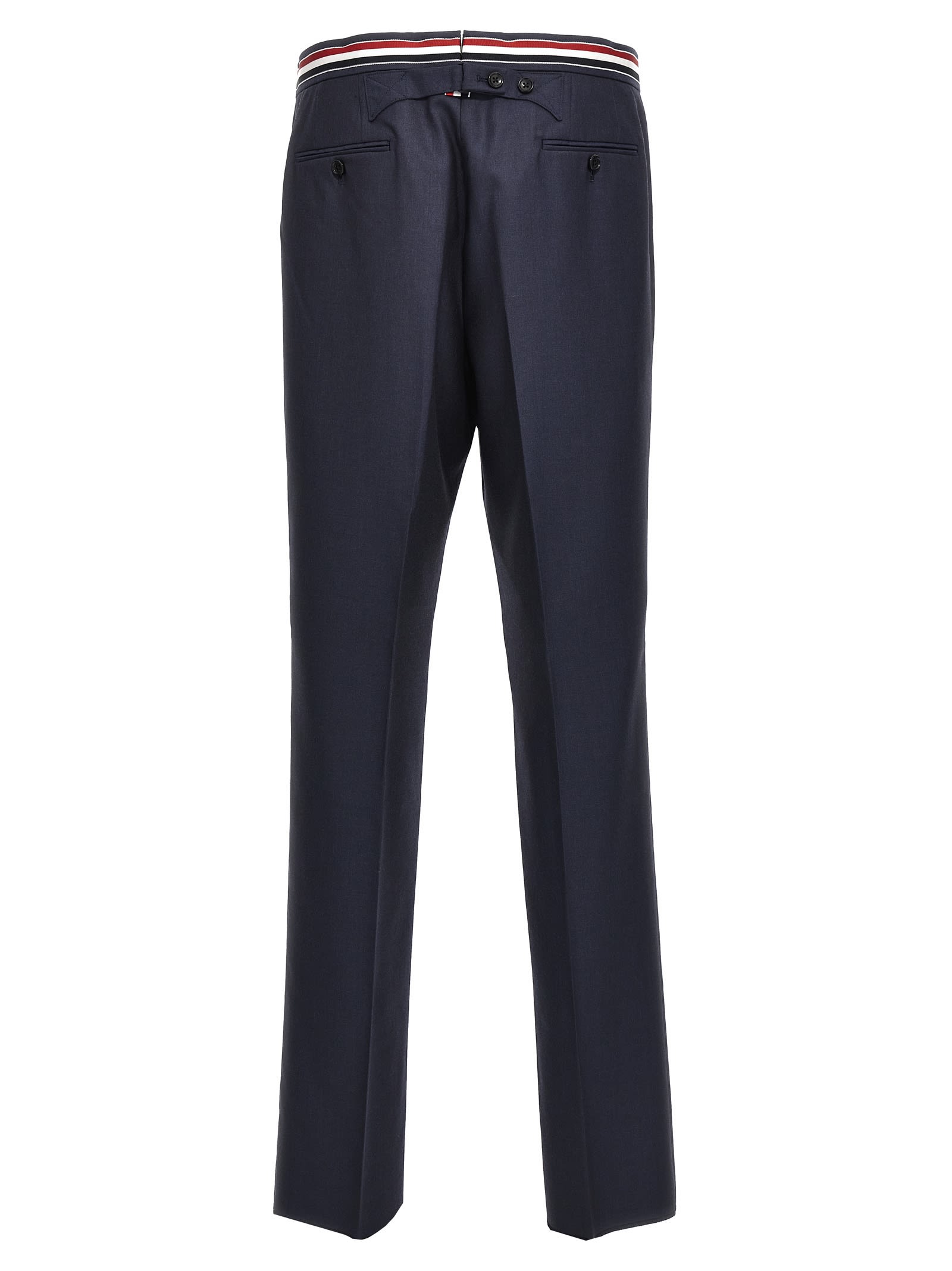 Shop Thom Browne Rwb Pants In Blue