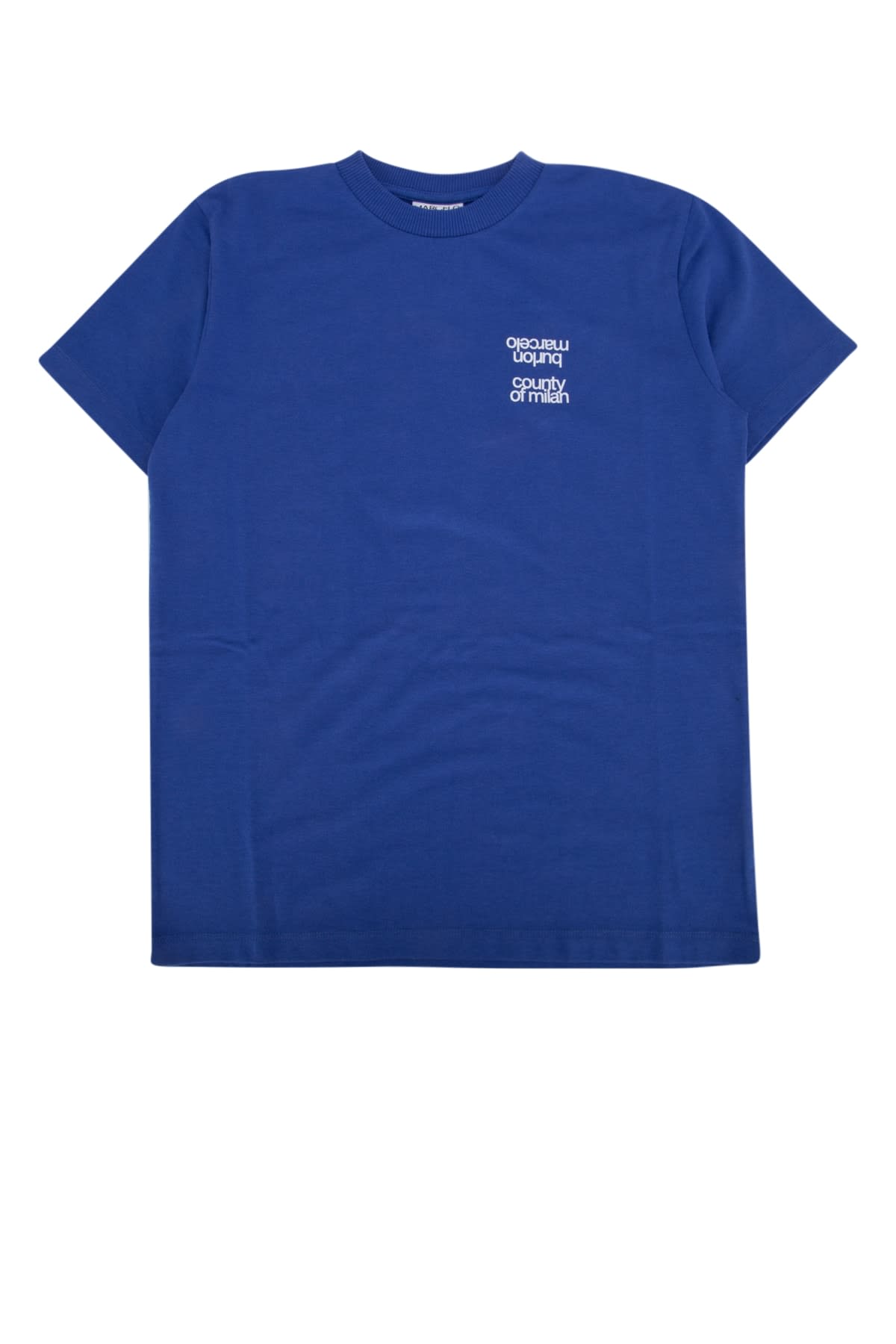 Marcelo Burlon County Of Milan Mbcm Panther Regular T-shirt Blue White In Bluewhite