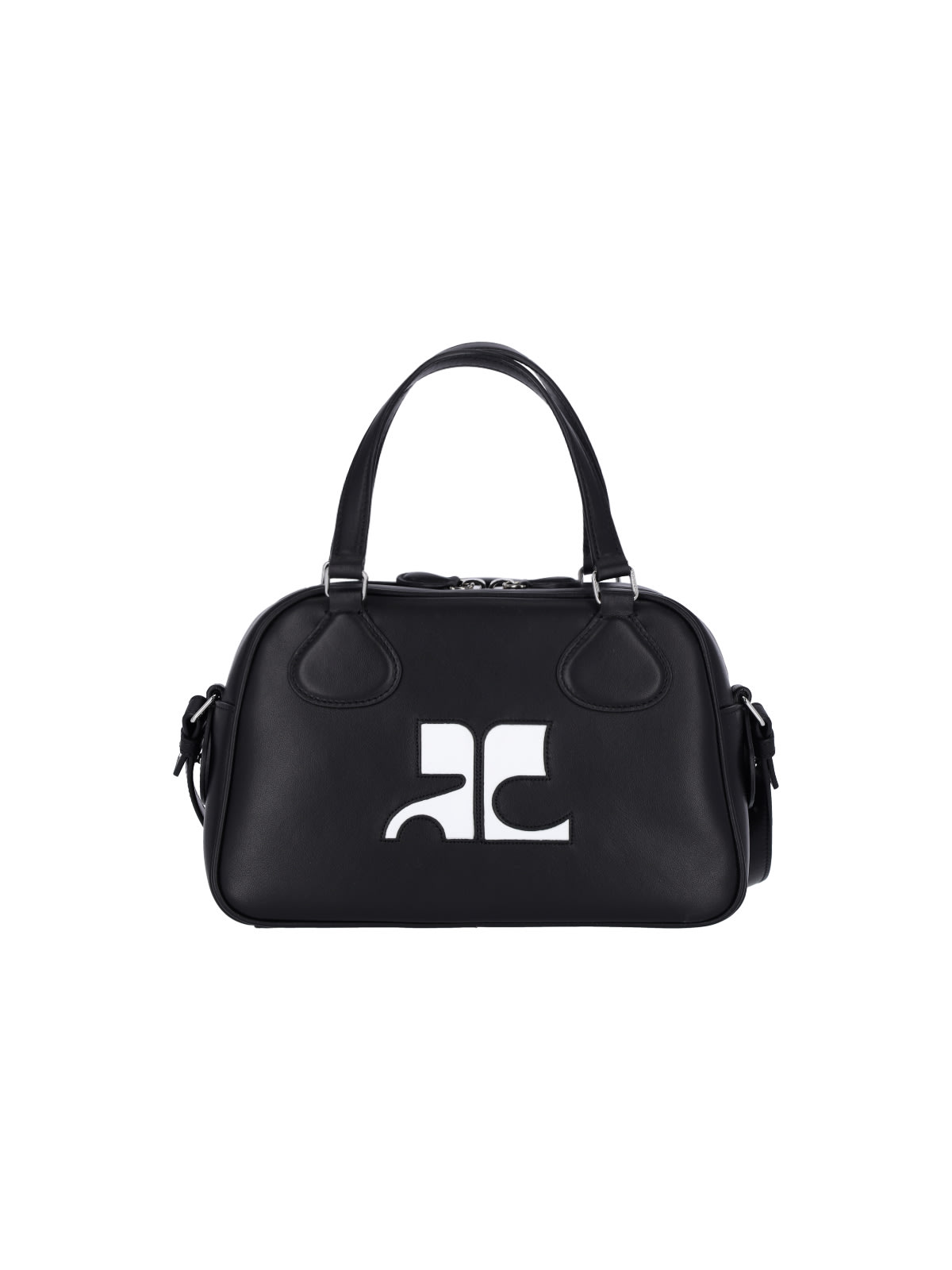Shop Courrèges Re-edition Bowling Bag In Black