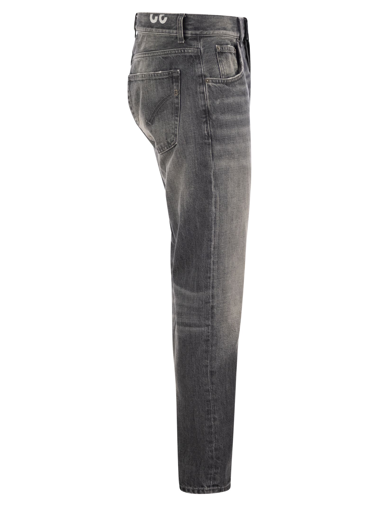 Dondup Pantalone Dian Nero Lavato In Grey