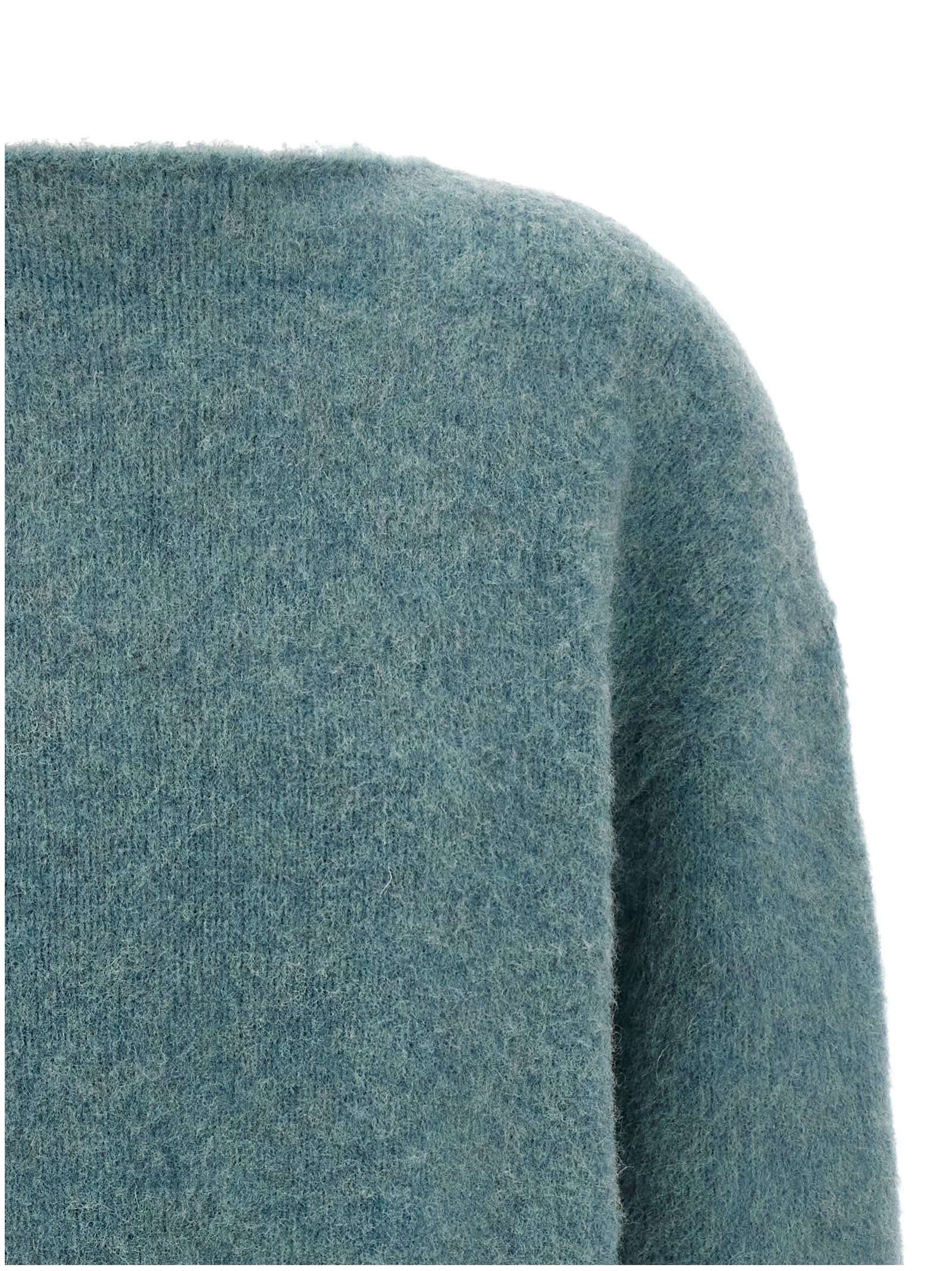 Jil Sander Fringed Sweater Sweaters And Cardigans Light Blue In Blue