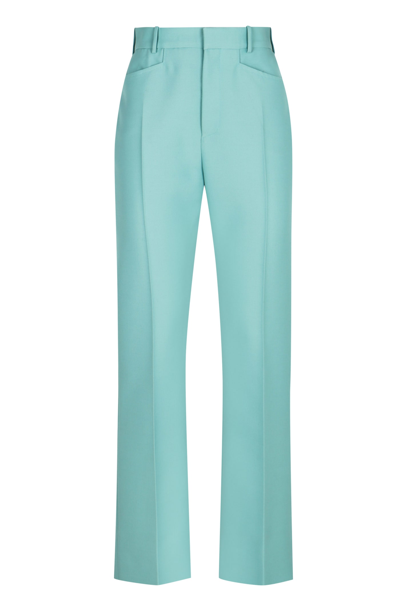 Shop Tom Ford Wool Blend Trousers In Light Blue