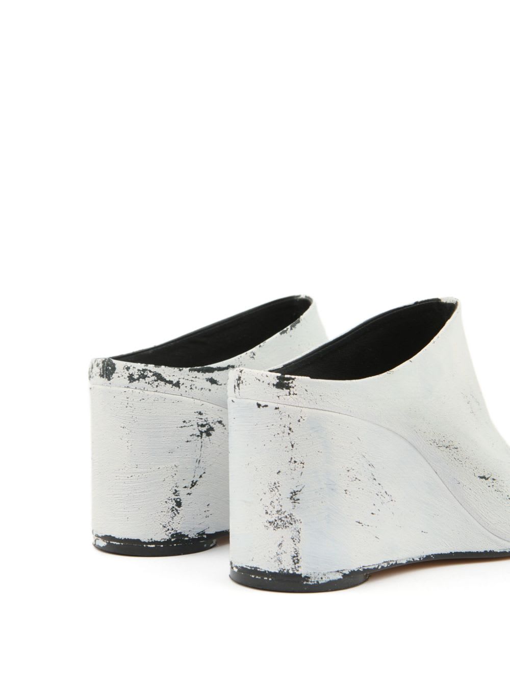 Mm6 Maison Margiela Mm6 By Maison Margiela Leather Mules In White