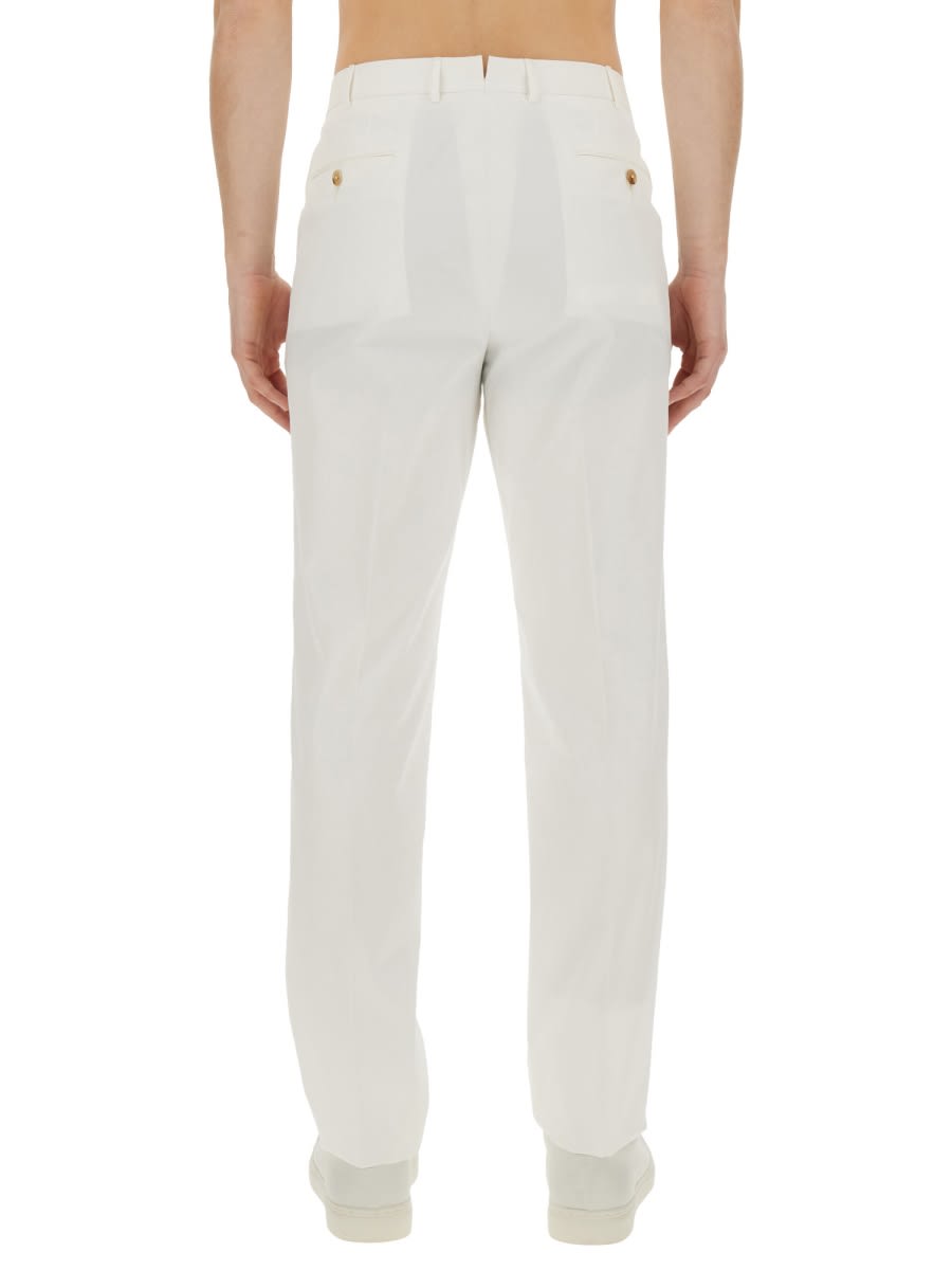 Shop Zegna Cotton Pants In White