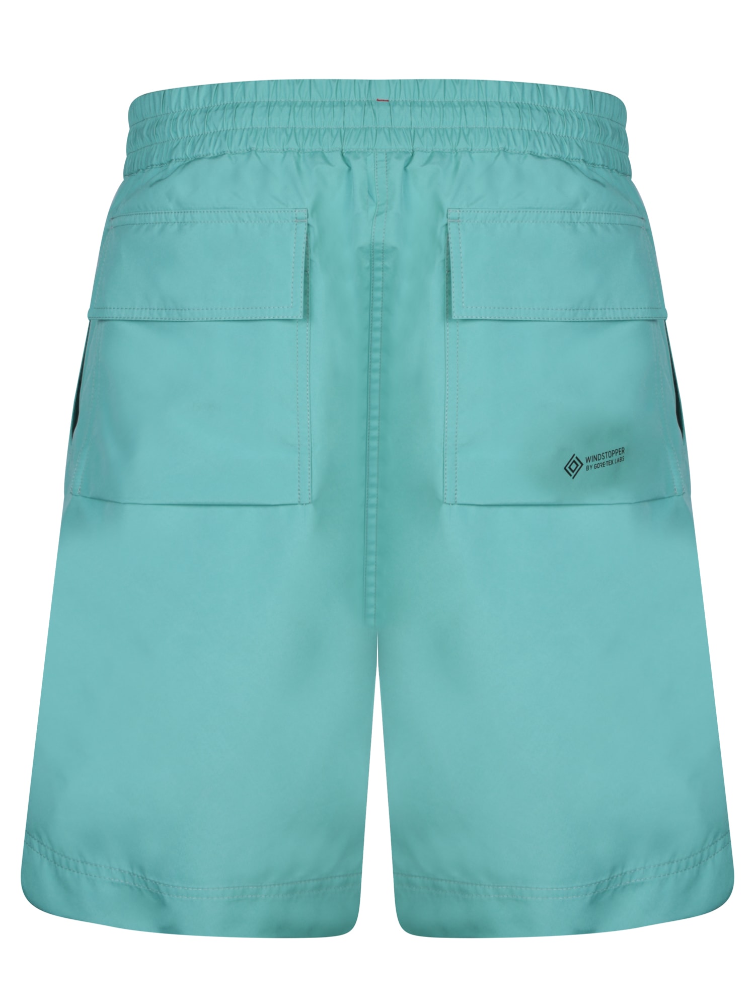 Shop Moncler Coulisse Light Blue Shorts