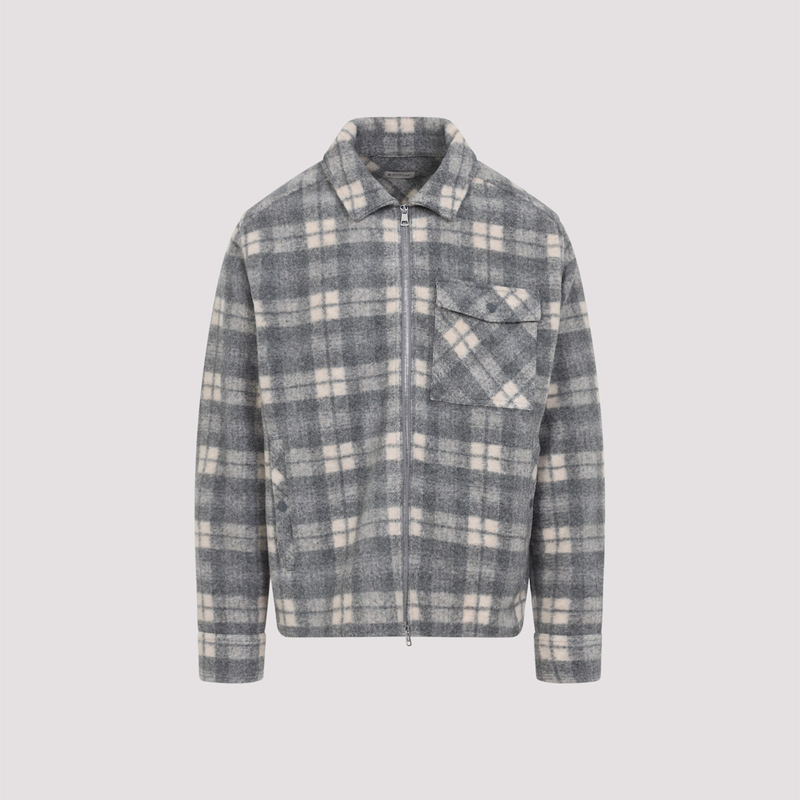Moncler Graphic Logo Long Sleeve Cotton T-shirt In Gray