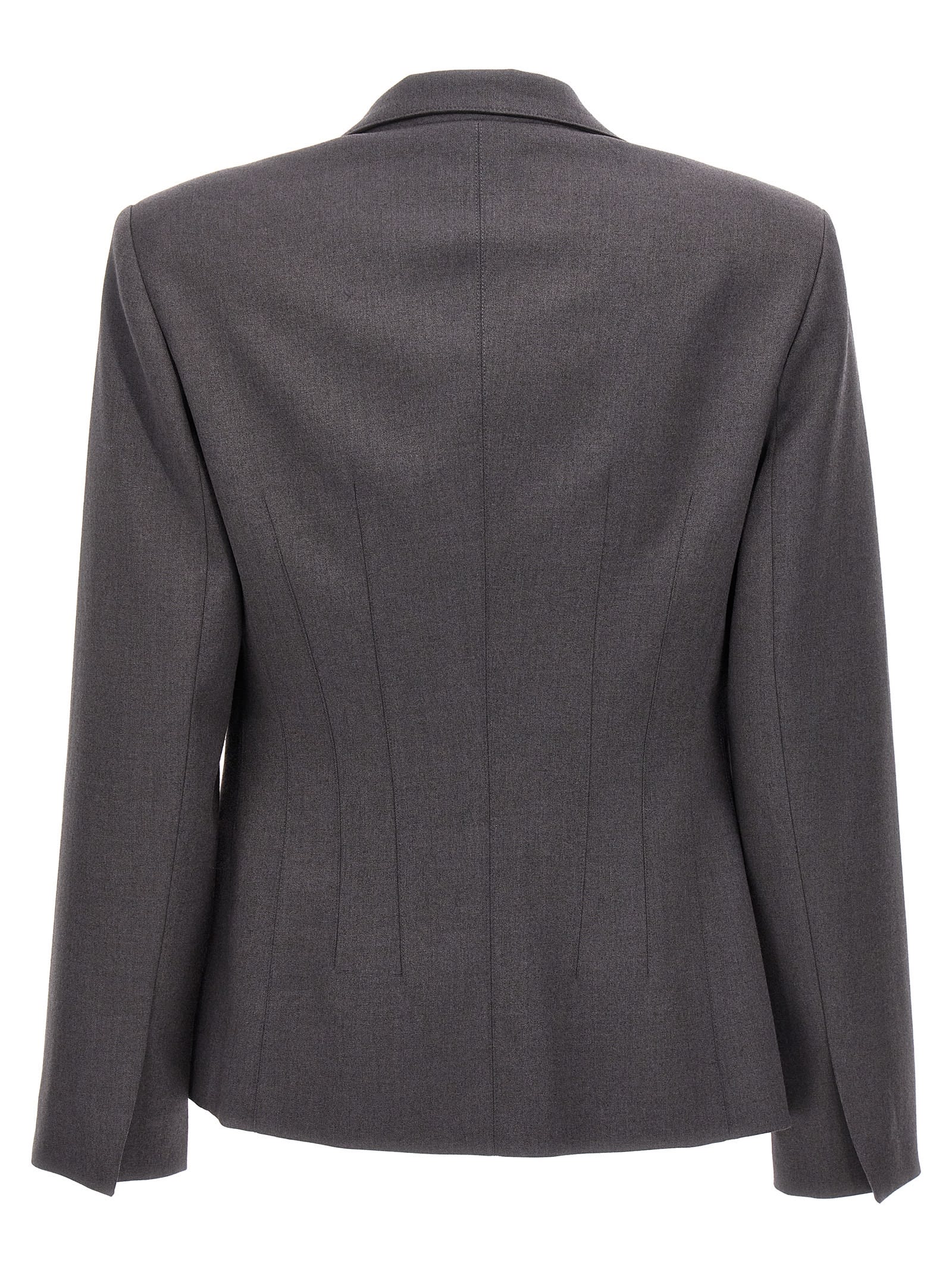 Shop Mvp Wardrobe Meda Blazer In Gray