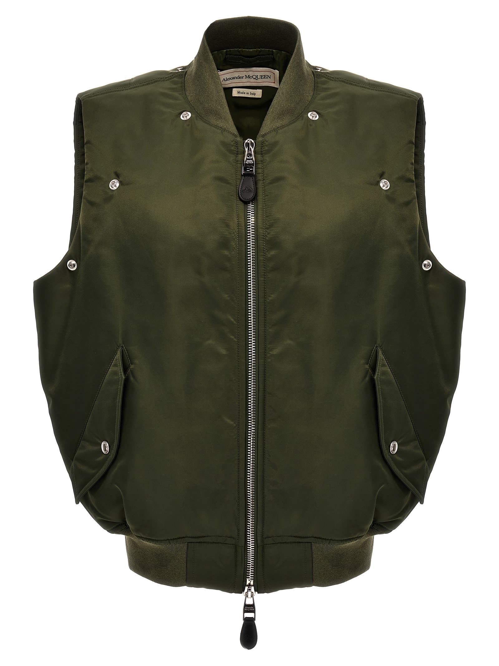 Shop Alexander Mcqueen Harness Bomber Jacket In Green