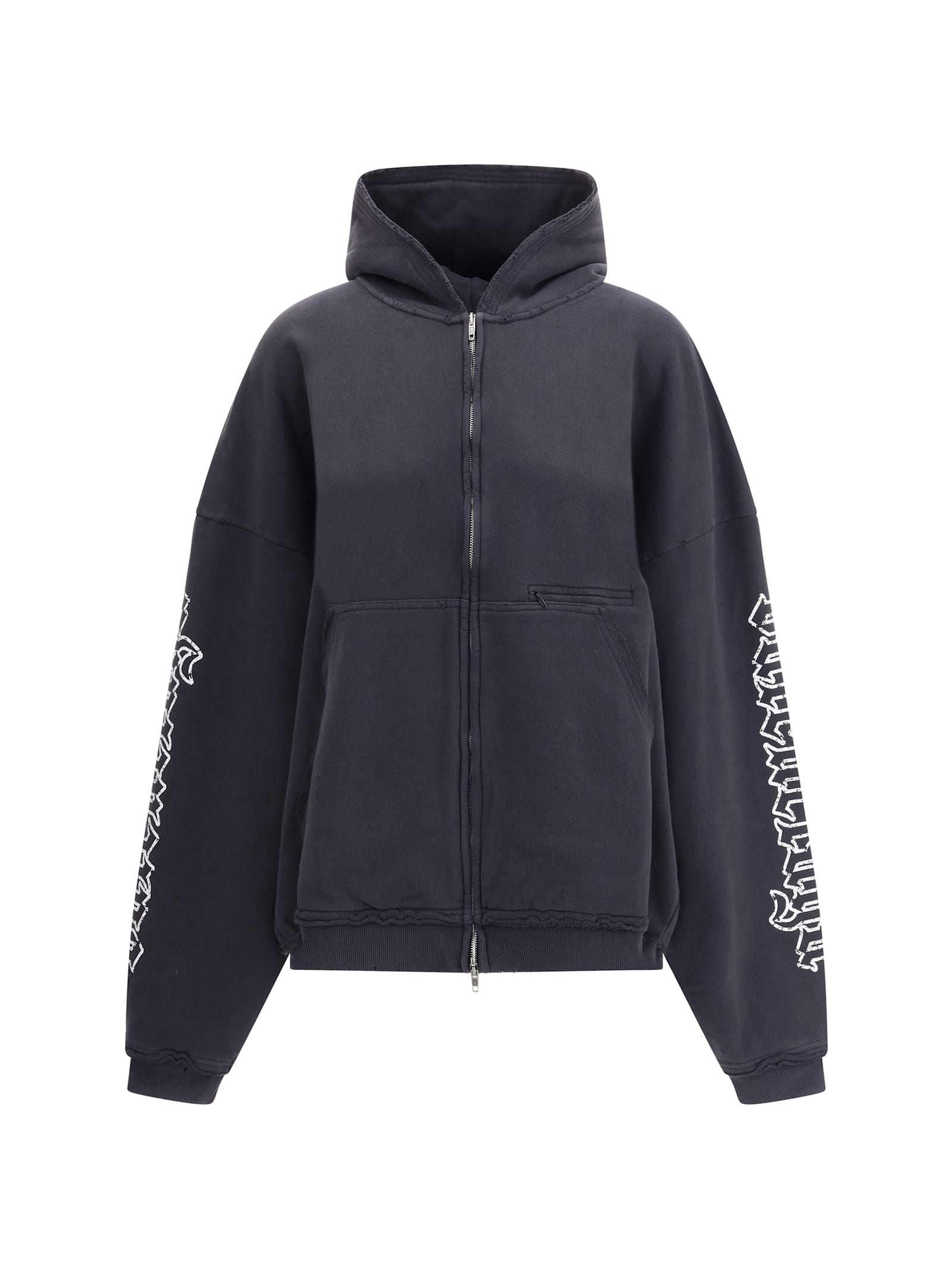 Blackletter Script Motif Hoodie