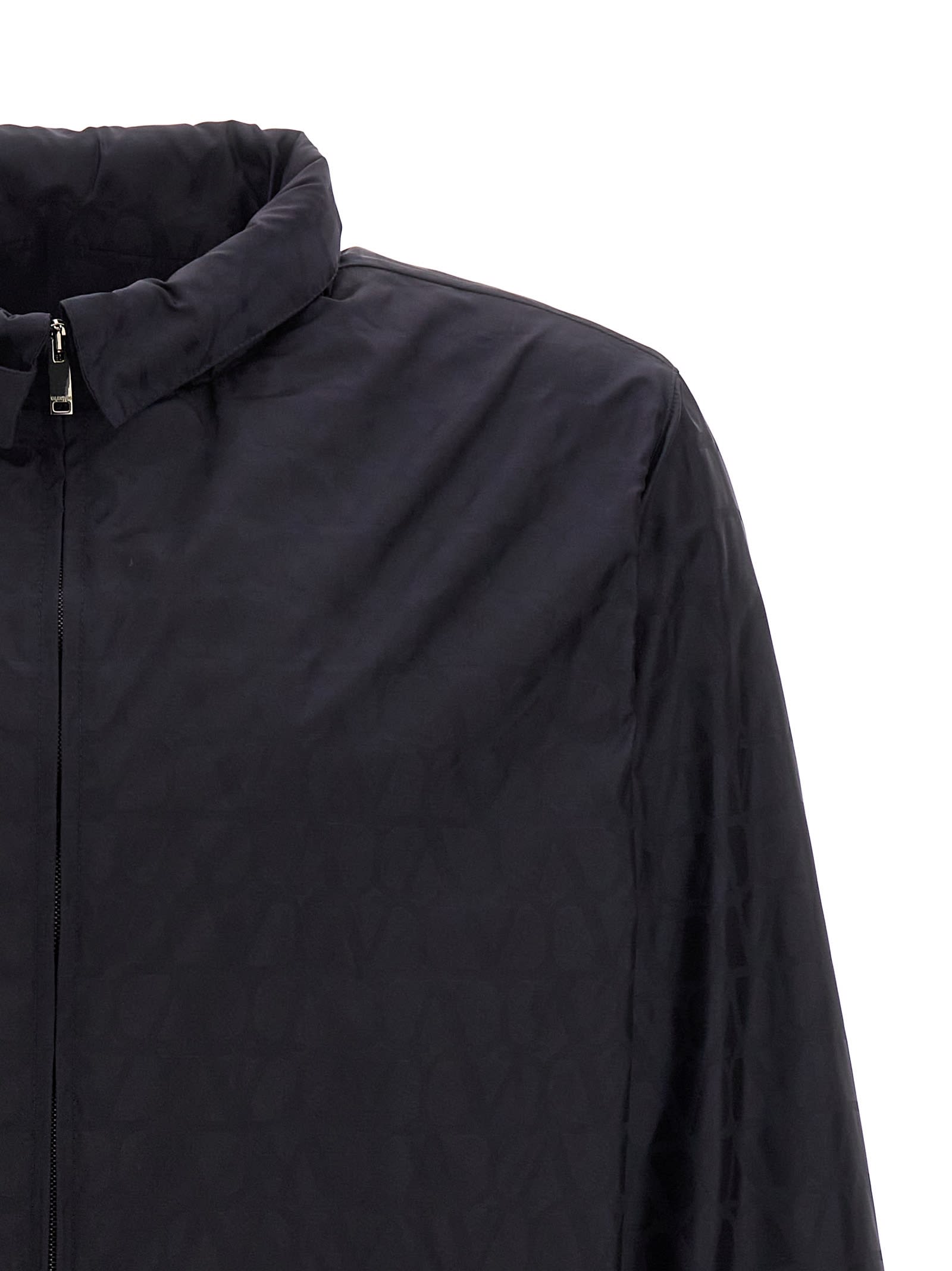 Valentino Windbreaker Iconographe Geometric Pattern In Blue