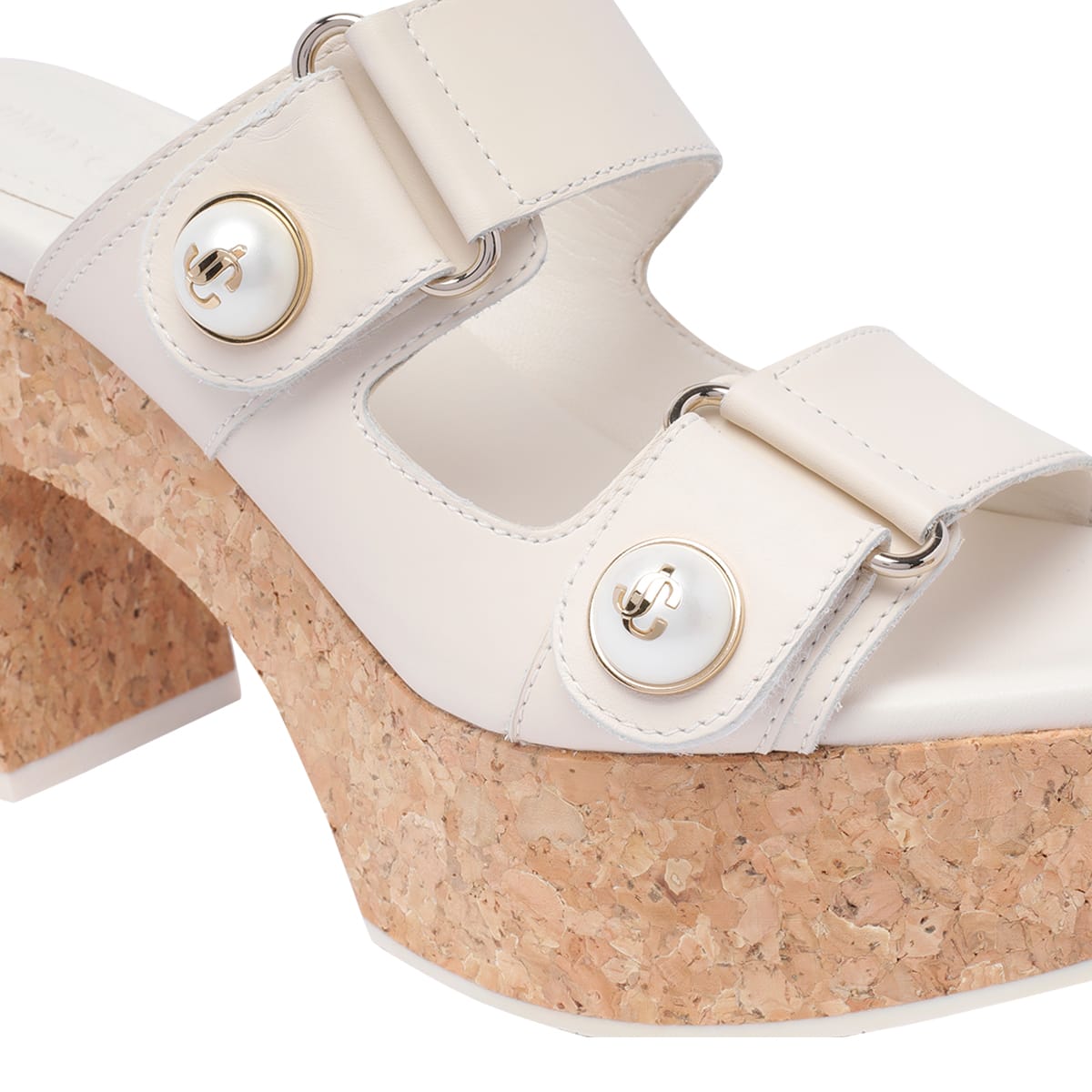 Shop Jimmy Choo Fayence 95 Wedge Sandals In White