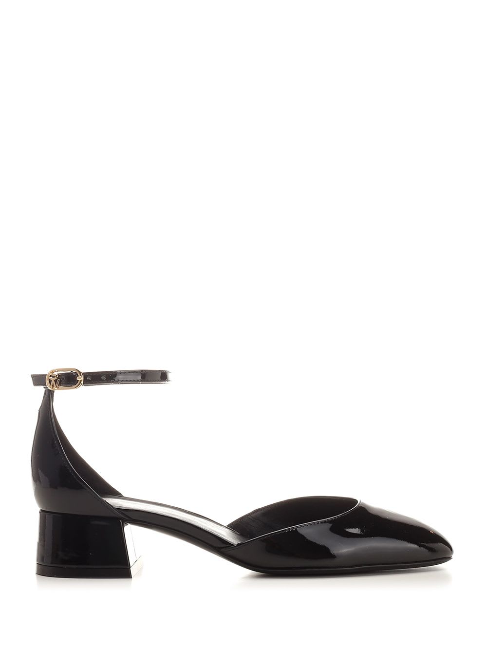 Shop Stuart Weitzman Bria 35 Strap Pump In Black