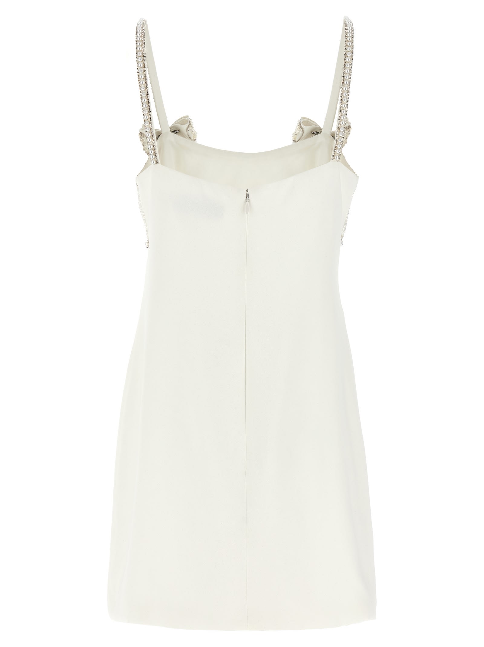 Self-portrait Rhinestone-embellished Dress In White