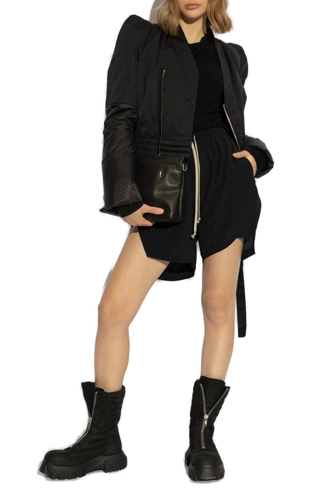 Rick Owens Woman Shorts & Bermuda Shorts Black Size 8 Cupro, Elastane In Black