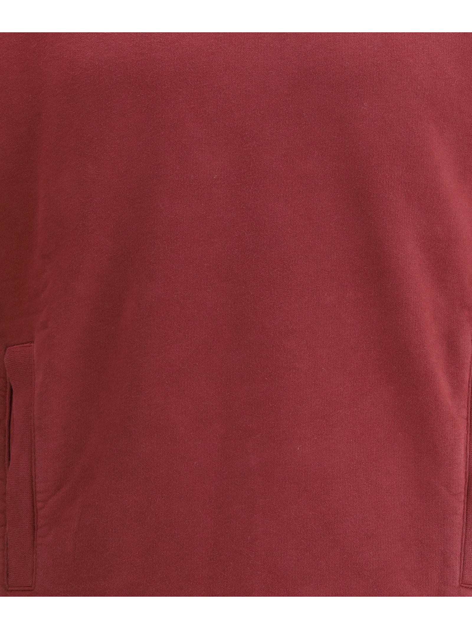 Stone Island Hoodie With Kangaroo Pocket In Burgundy