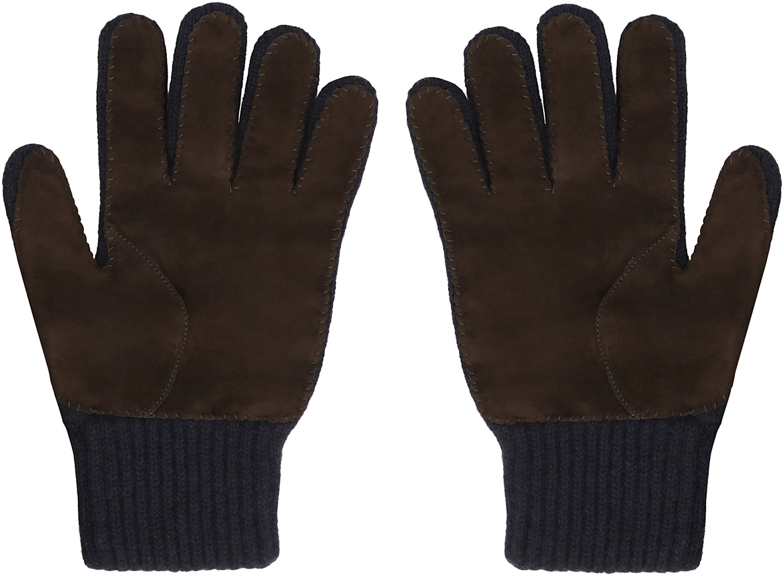 Moorer Palm-insert Cashmere Gloves In Blue