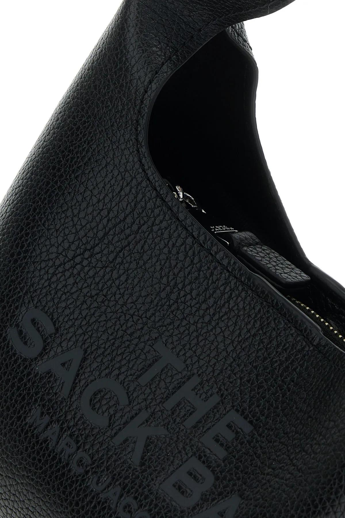 Shop Marc Jacobs Black Leather Mini The Sack Bag Handbag