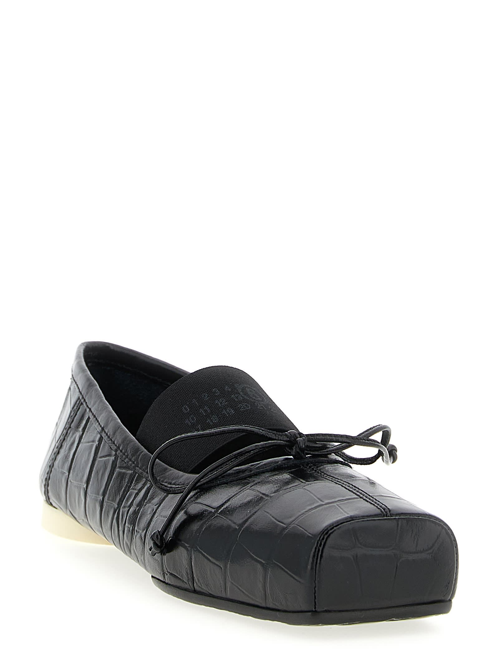 Mm6 Maison Margiela Ballet Ballet Flats In Black