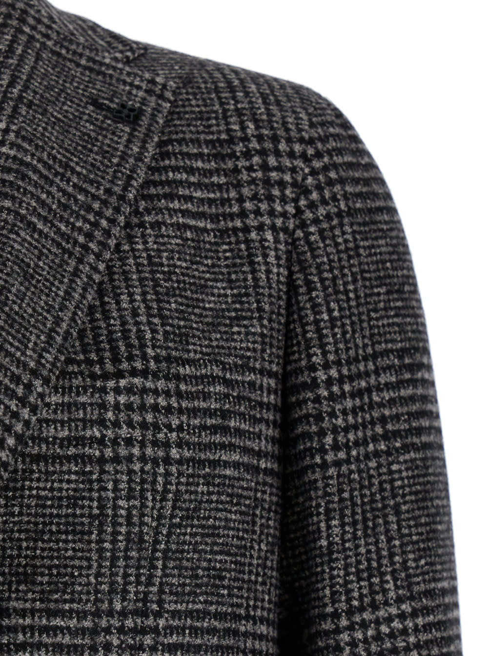 Tagliatore 'montecarlo' Grey Single-breasted Jacket With Stripe Motif In Grey