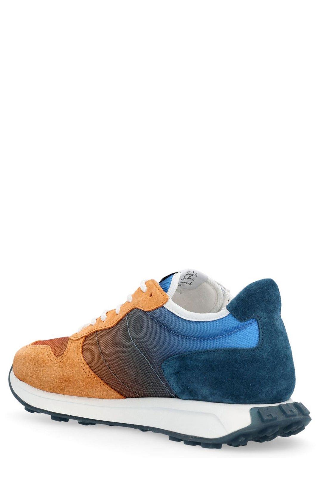 Hogan Round Toe Panelled Sneakers In Multicolor