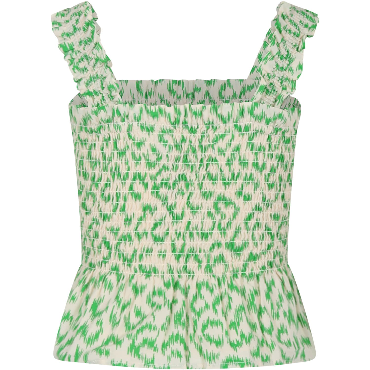 Shop Molo Green Top For Girl With Print