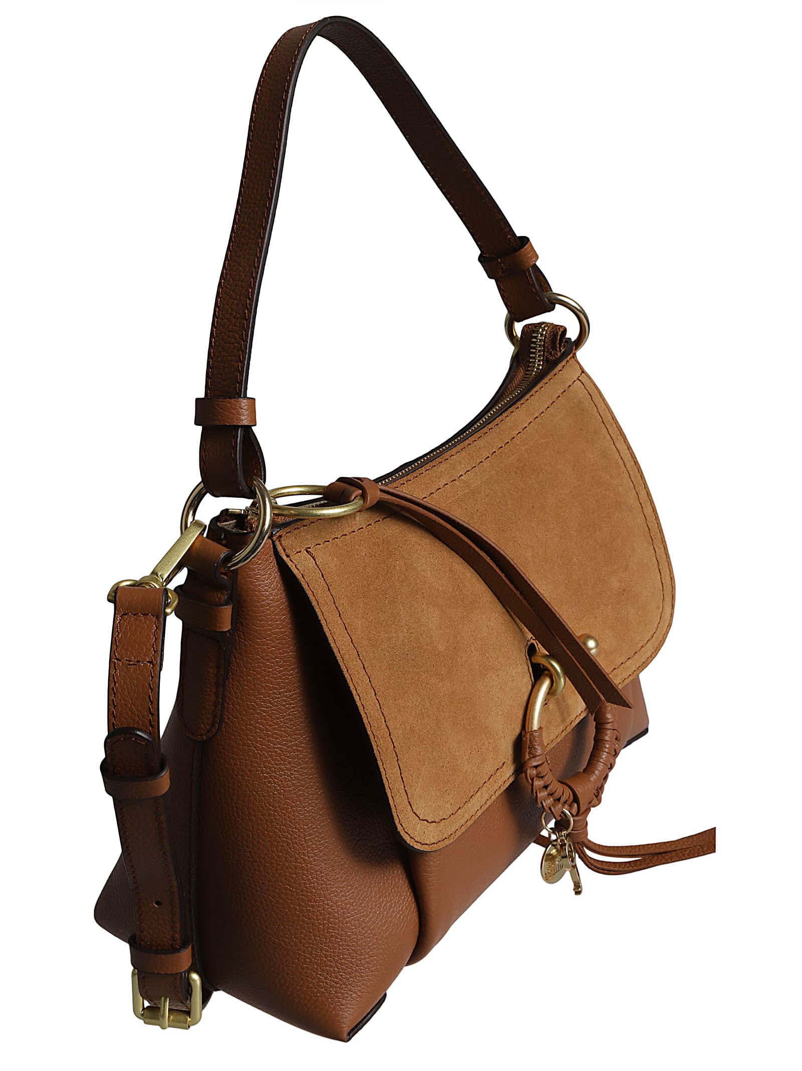 Shop See By Chloé Ring Detail Zip Tote In Caramel
