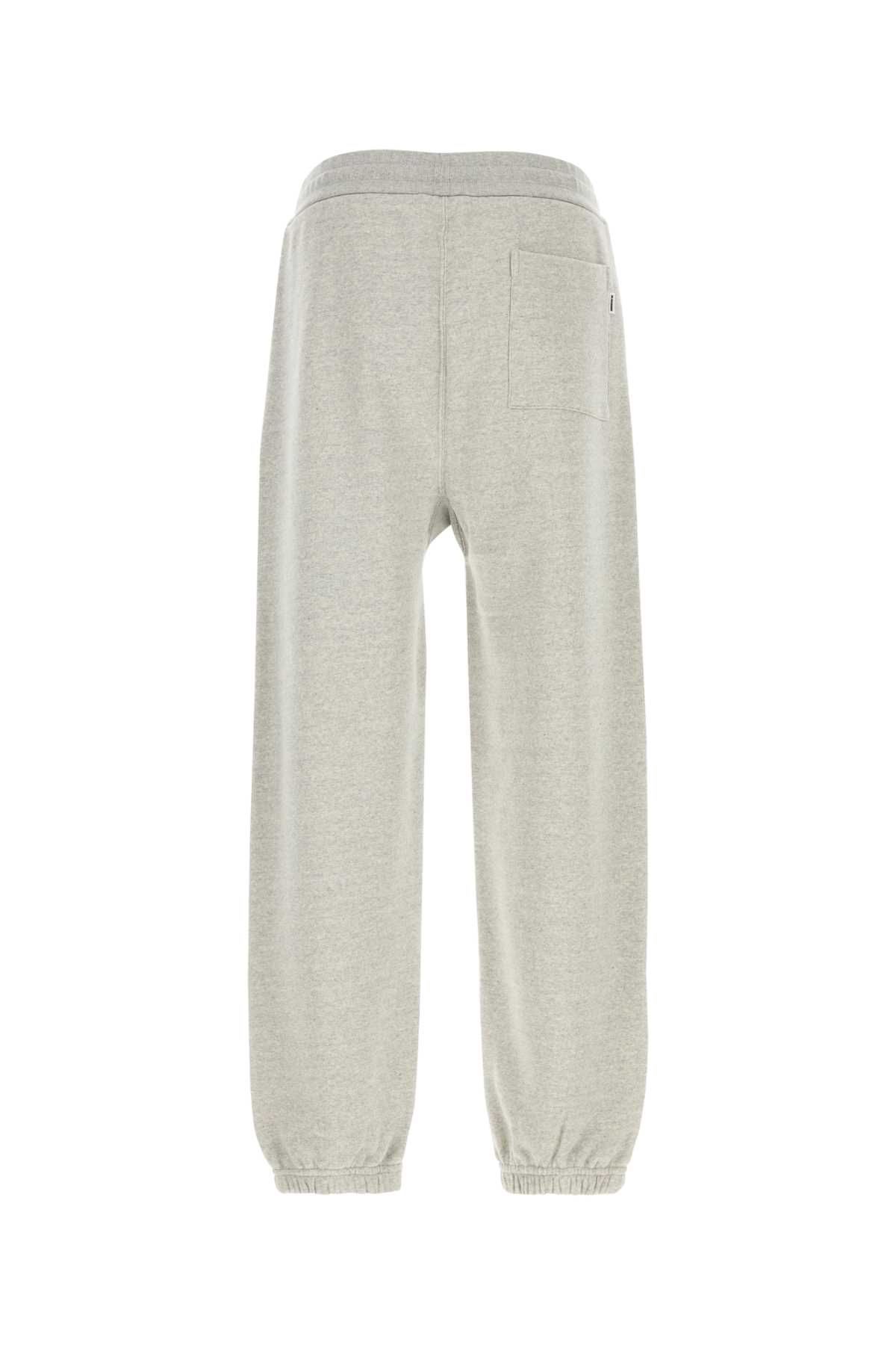 Jil Sander Cotton Joggers With Back Pocket And Elastic Waistband In Gray