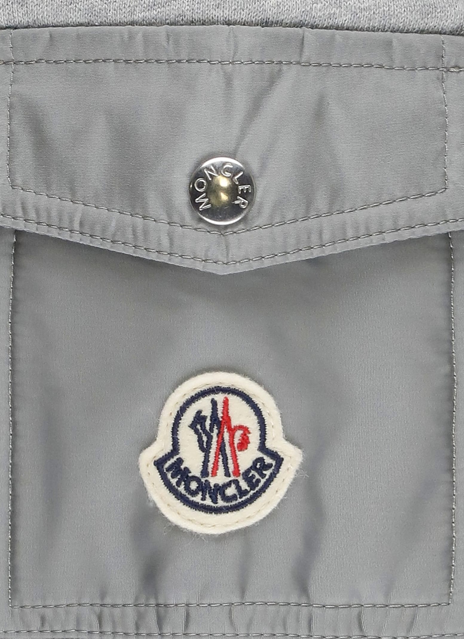 Moncler Sweatshirt With Logo In Gray