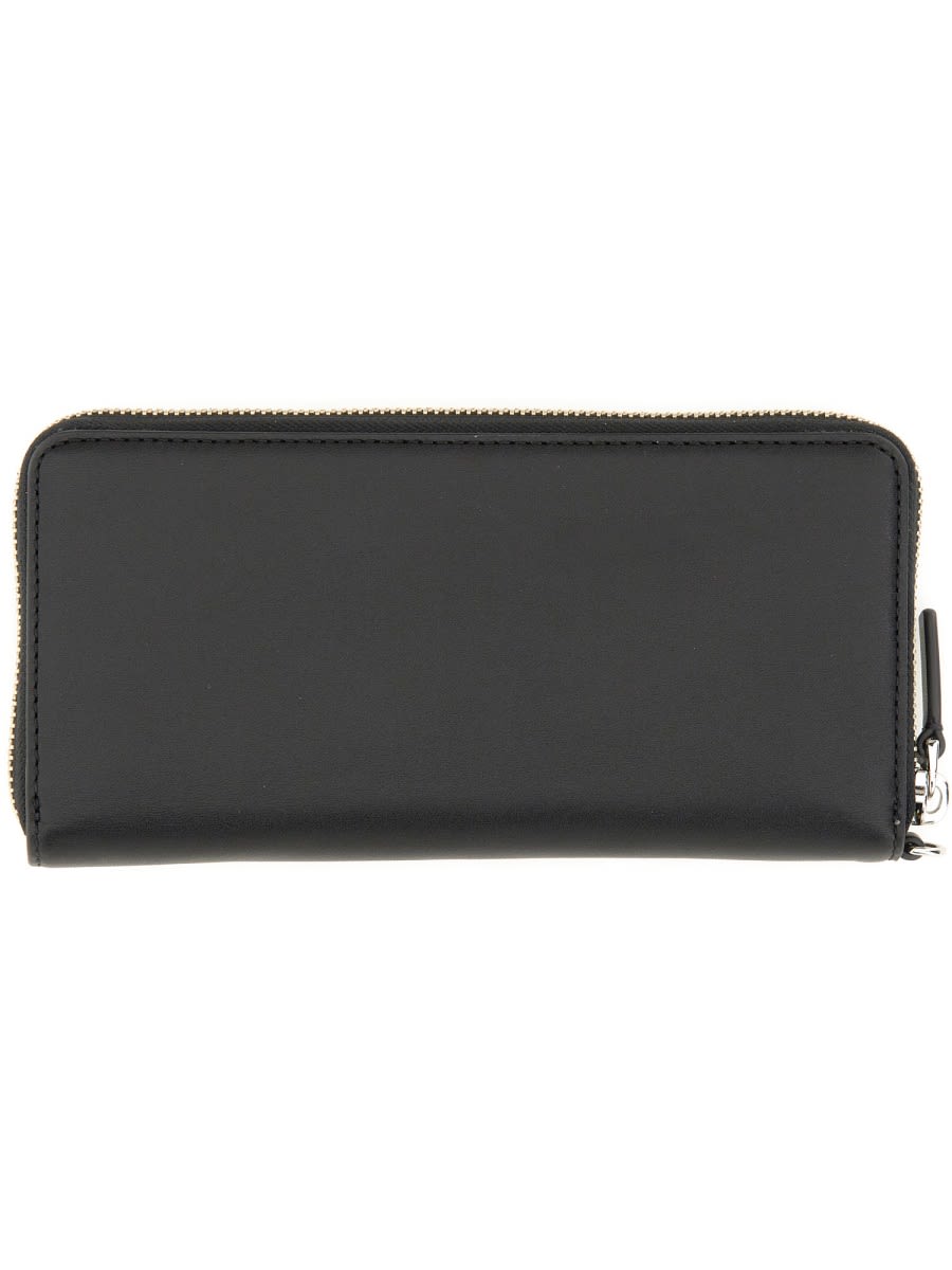 Shop Marc Jacobs Continental Wallet With Logo In Black