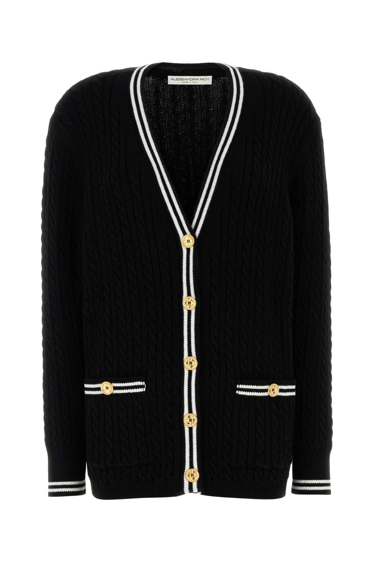 Black Cotton Cardigan