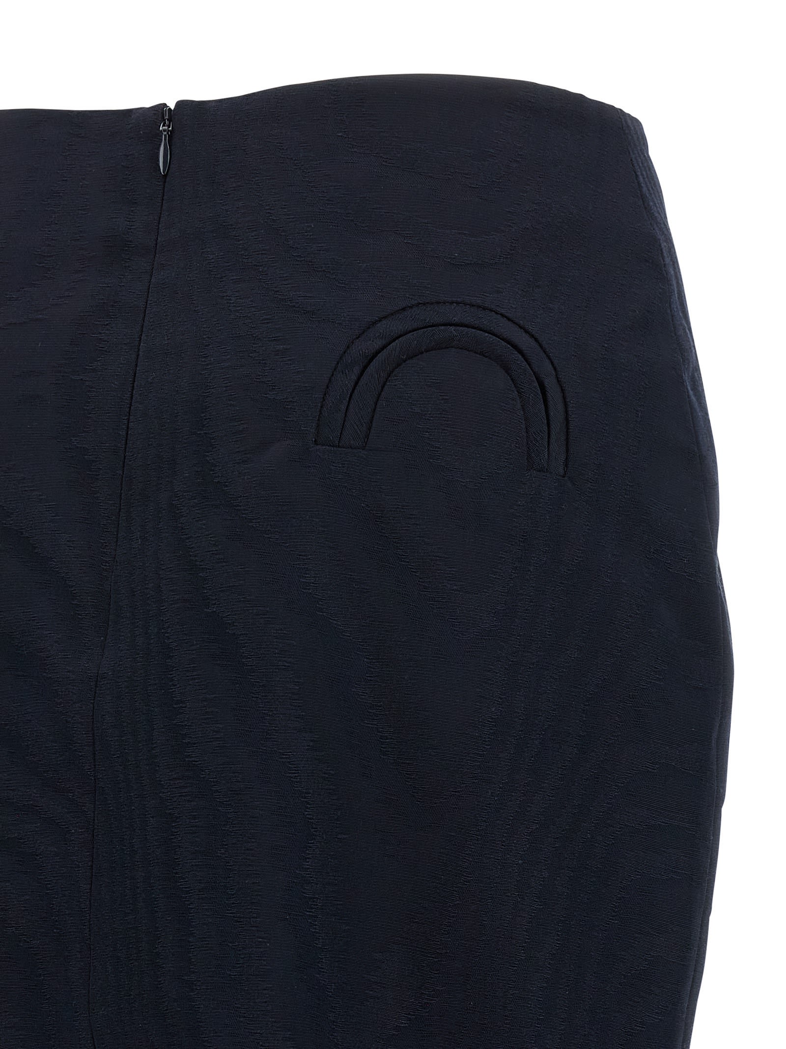 Blazé Milano Sharewood Sussex Jacquard High-waist Midi Skirt In Blue