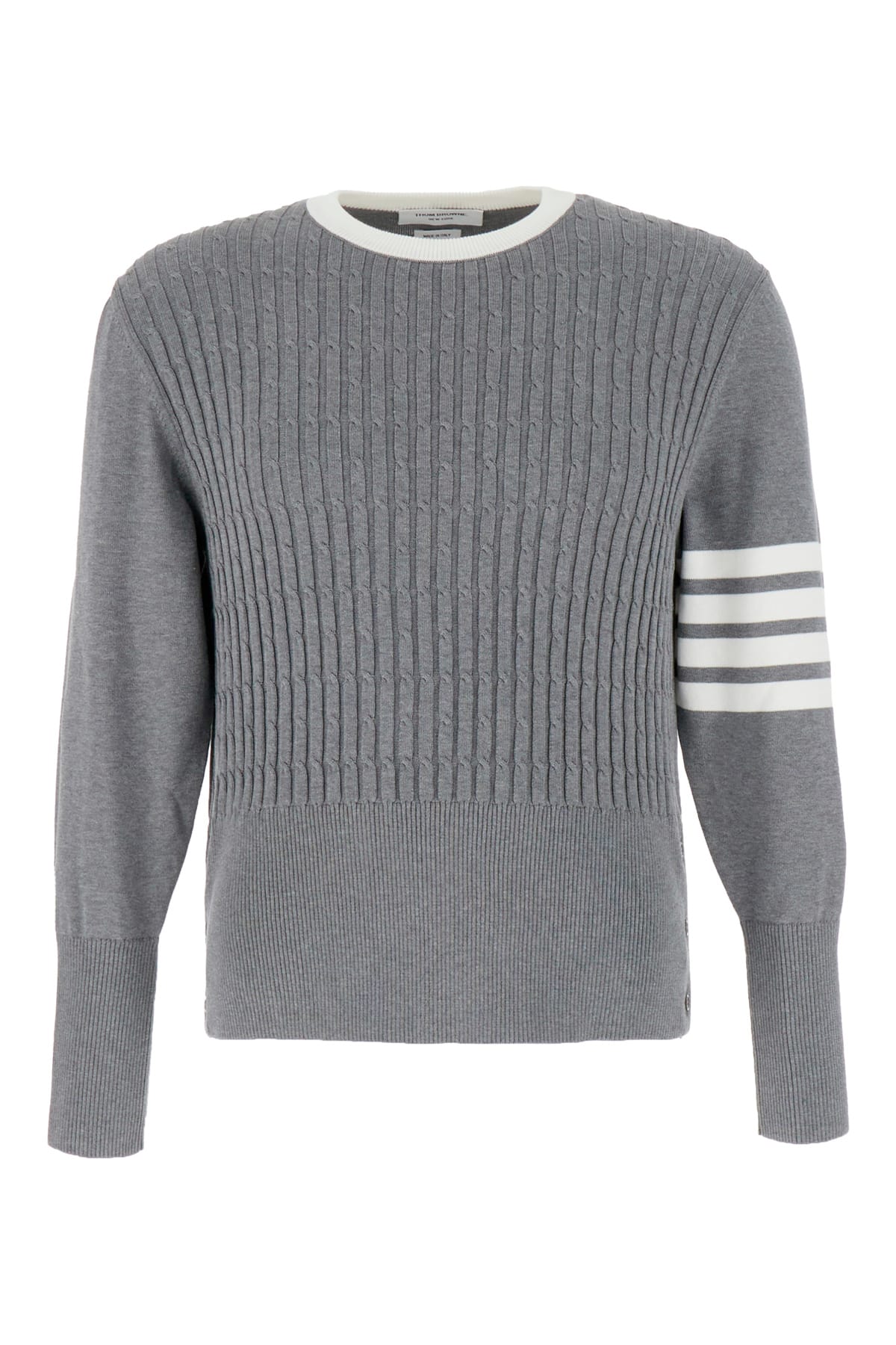 Thom Browne Grey Cotton Sweatshirt In Lt Grey