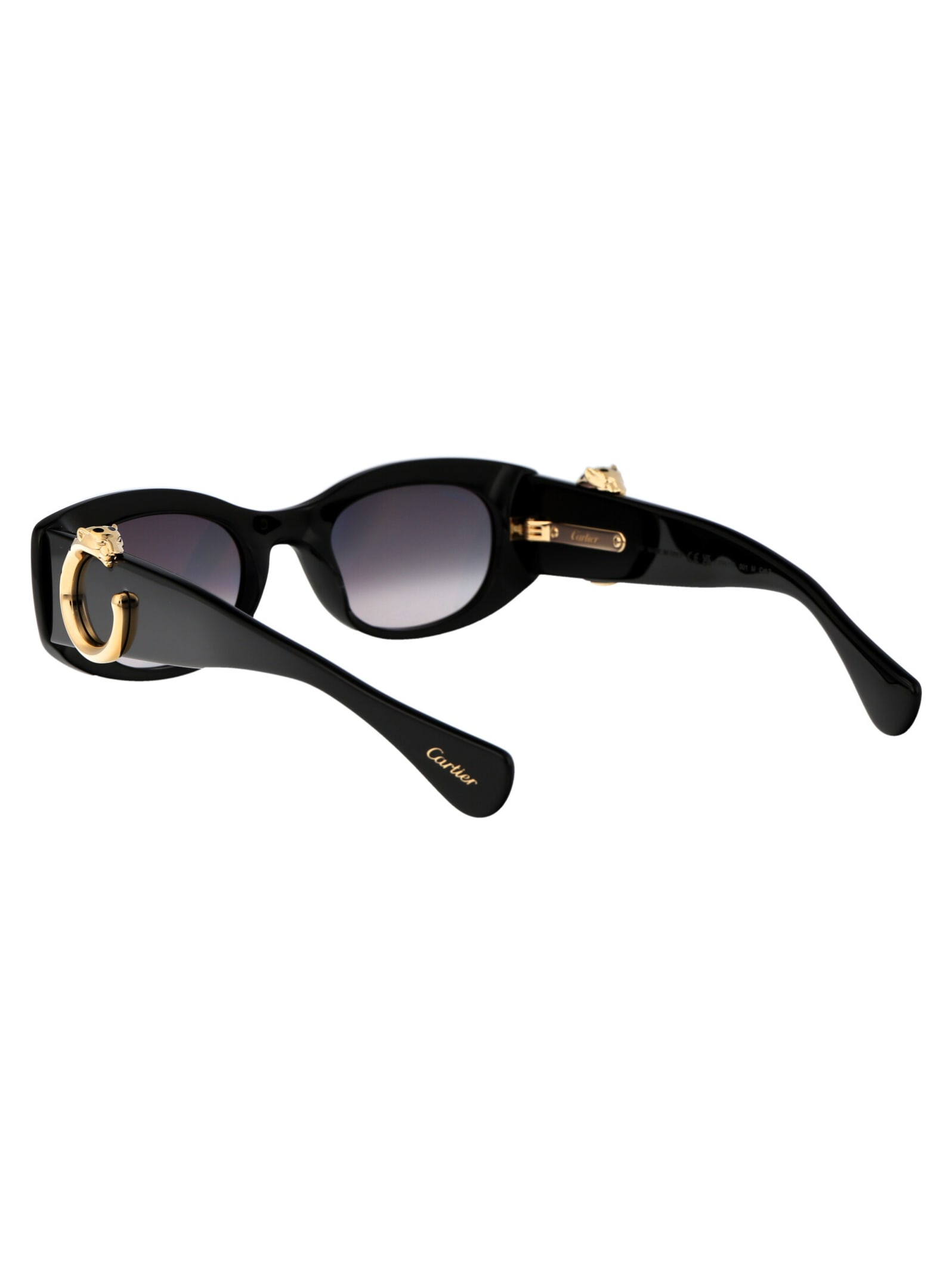 Shop Cartier Ct0472s Sunglasses In 001 Black Black Grey
