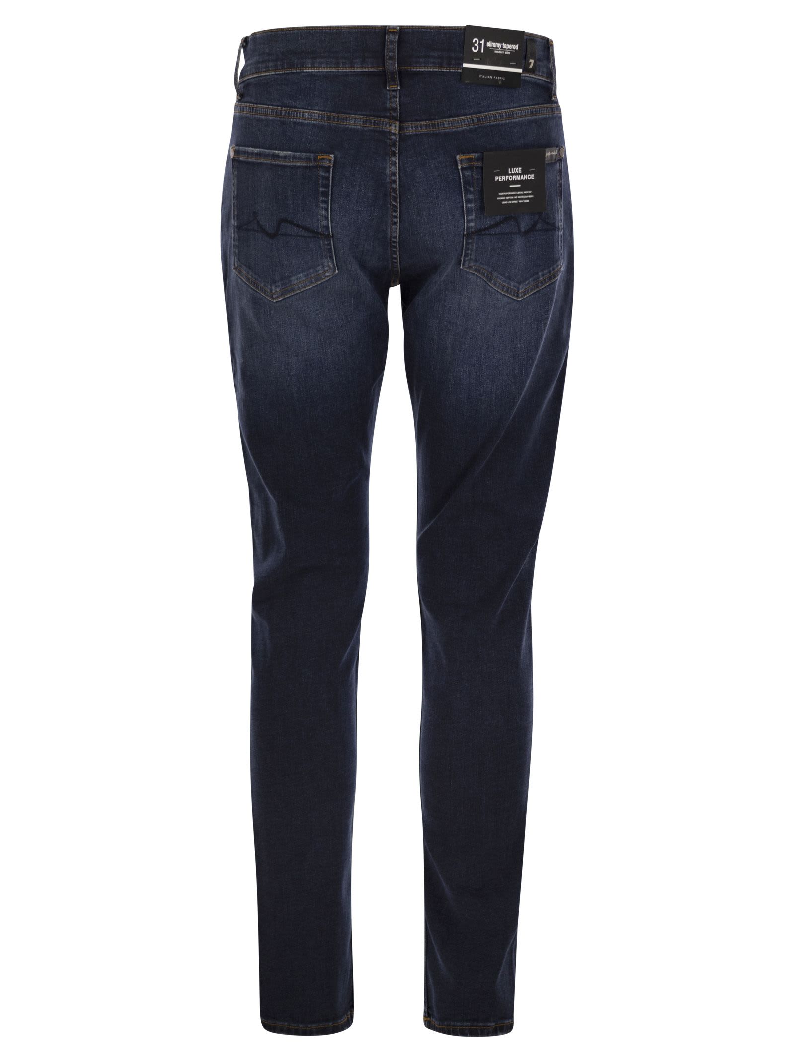 7 FOR ALL MANKIND SLIMMY TAPERED ALTO - MID-RISE SKINNY JEANS
