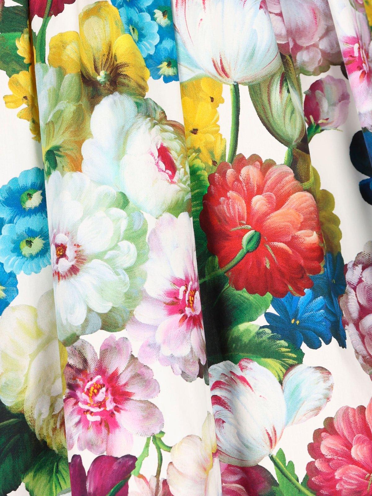 Shop Dolce & Gabbana Floral Printed Mini Corset Dress In Multicolor