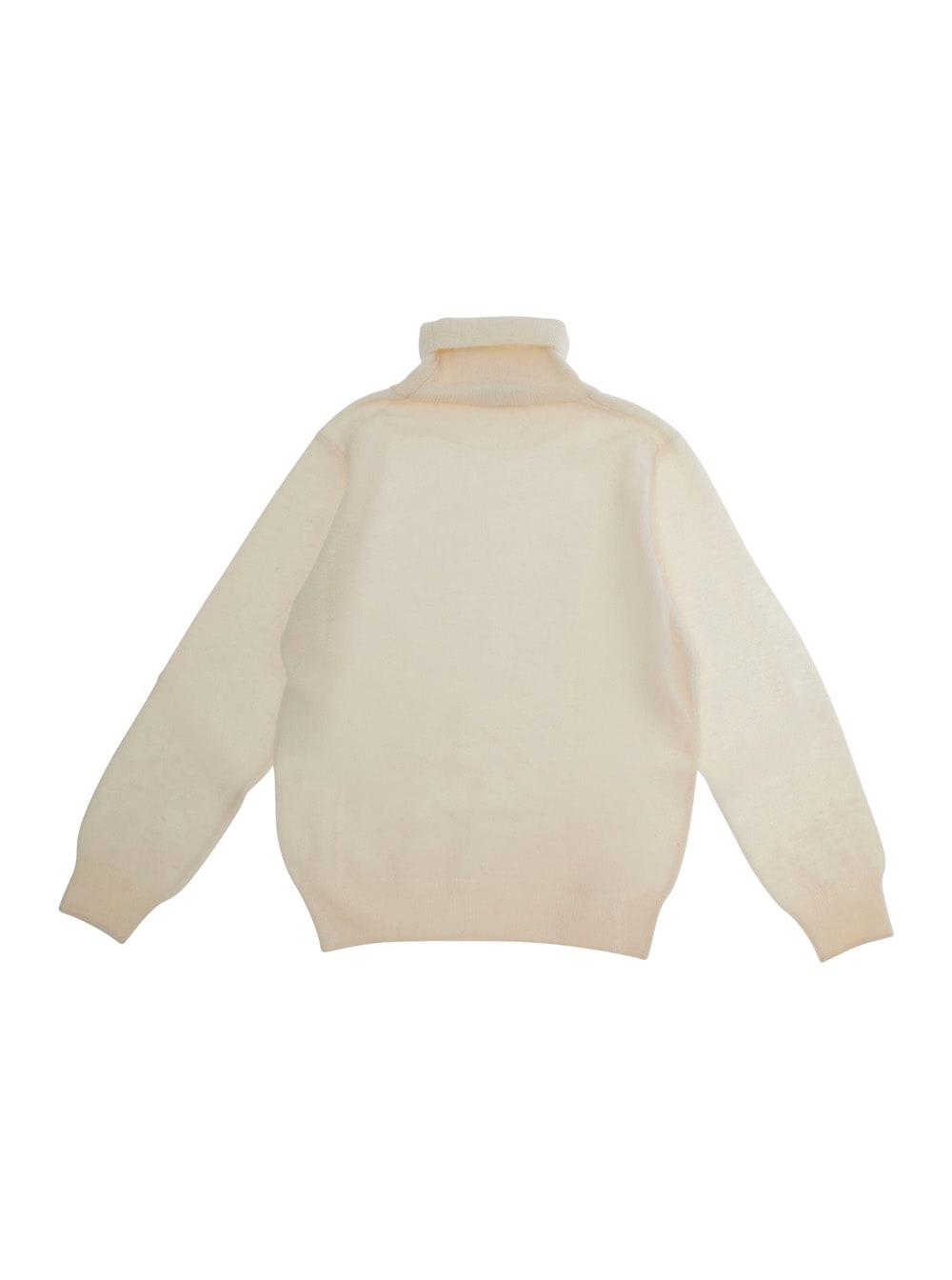 Il Gufo Ivory Turtleneck Sweater In Wool In White