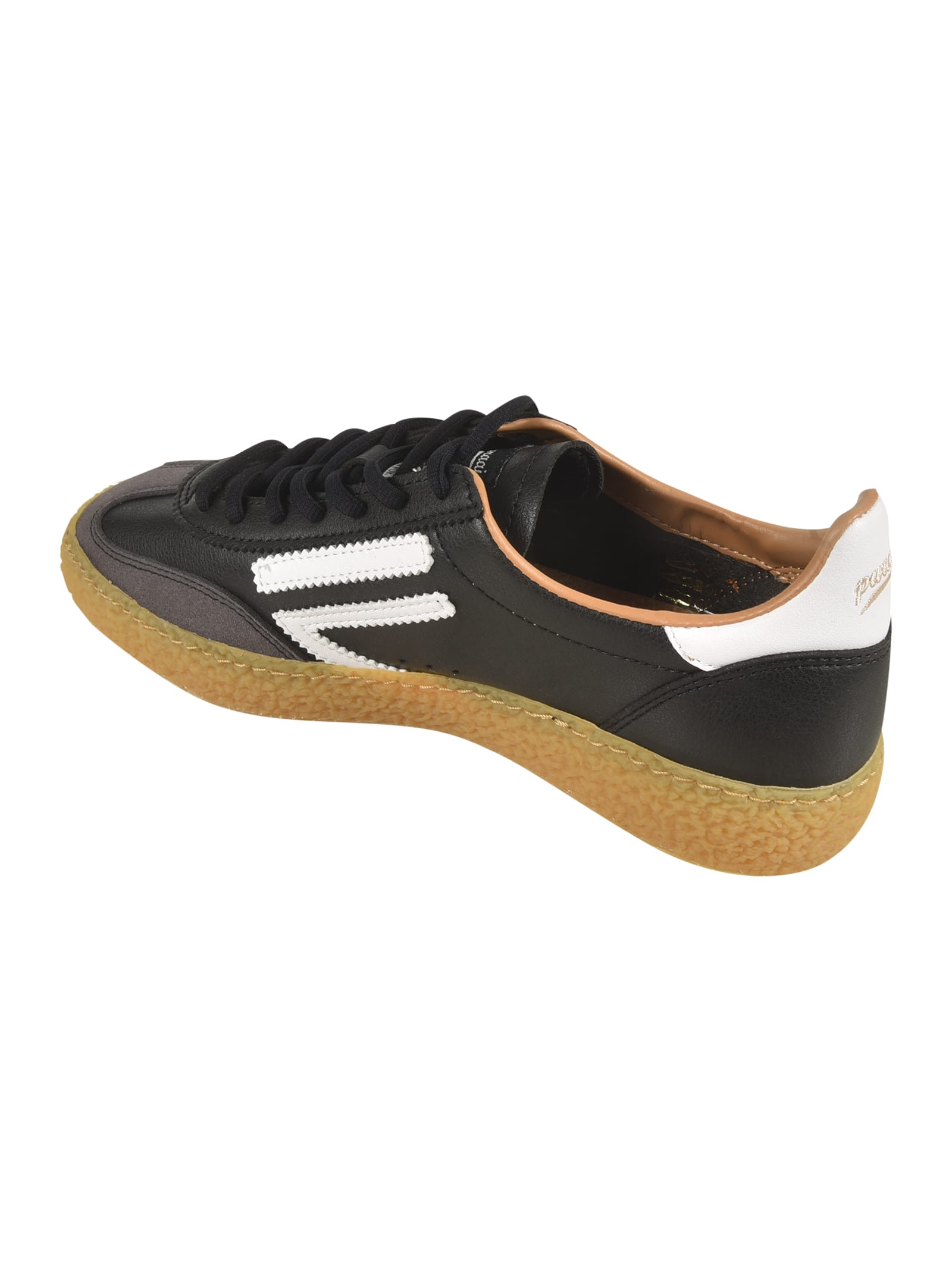 Puraai Classic Lace-up Sneakers In Jet Black