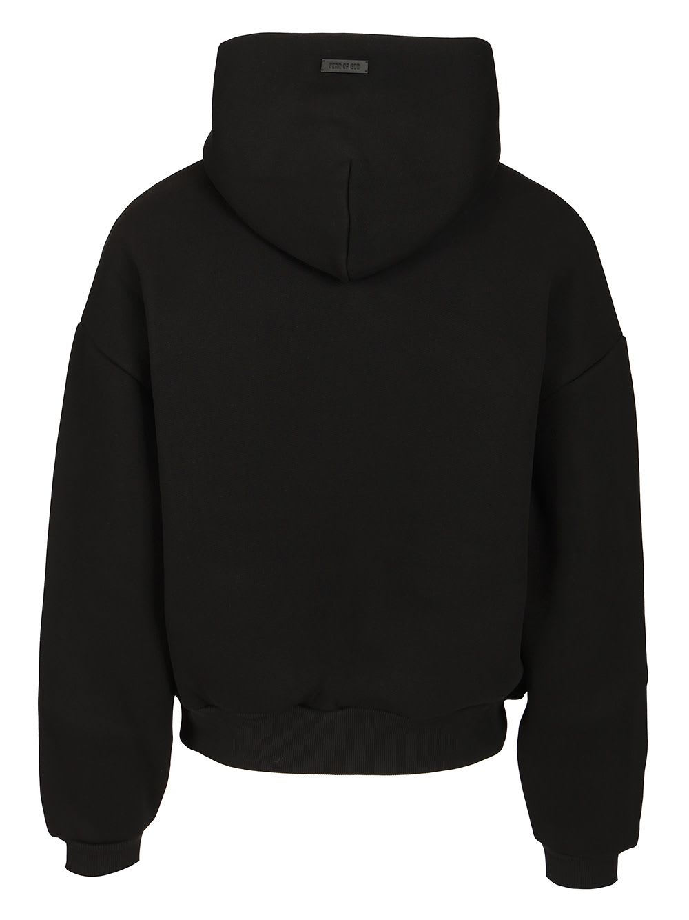 Fear Of God Eternal Black Hoodie With Logo Patch On The Hood And Embroidery On The Front In Cotton Blend Man In Black