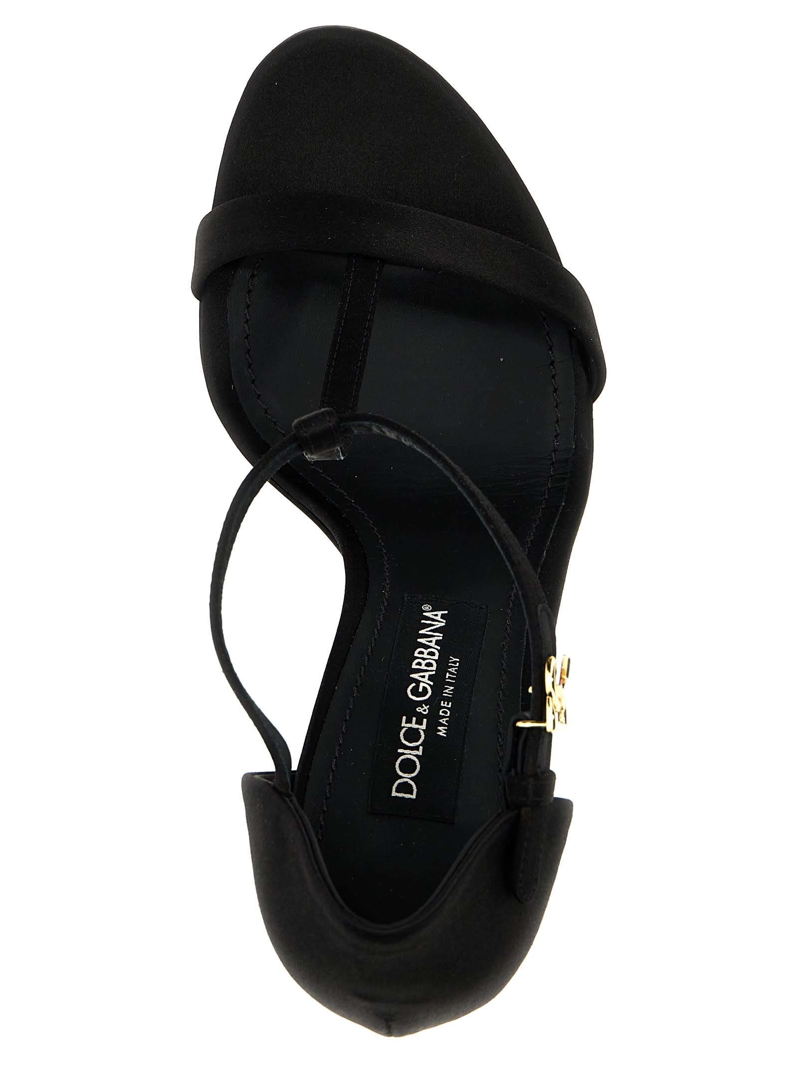 Shop Dolce & Gabbana T-bar Sandals In Black