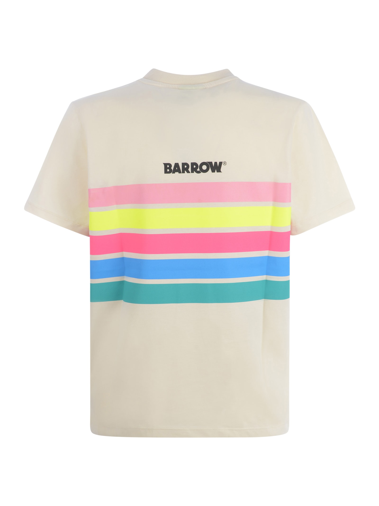 Shop Barrow T-shirt  In Cotton In Beige Chiaro
