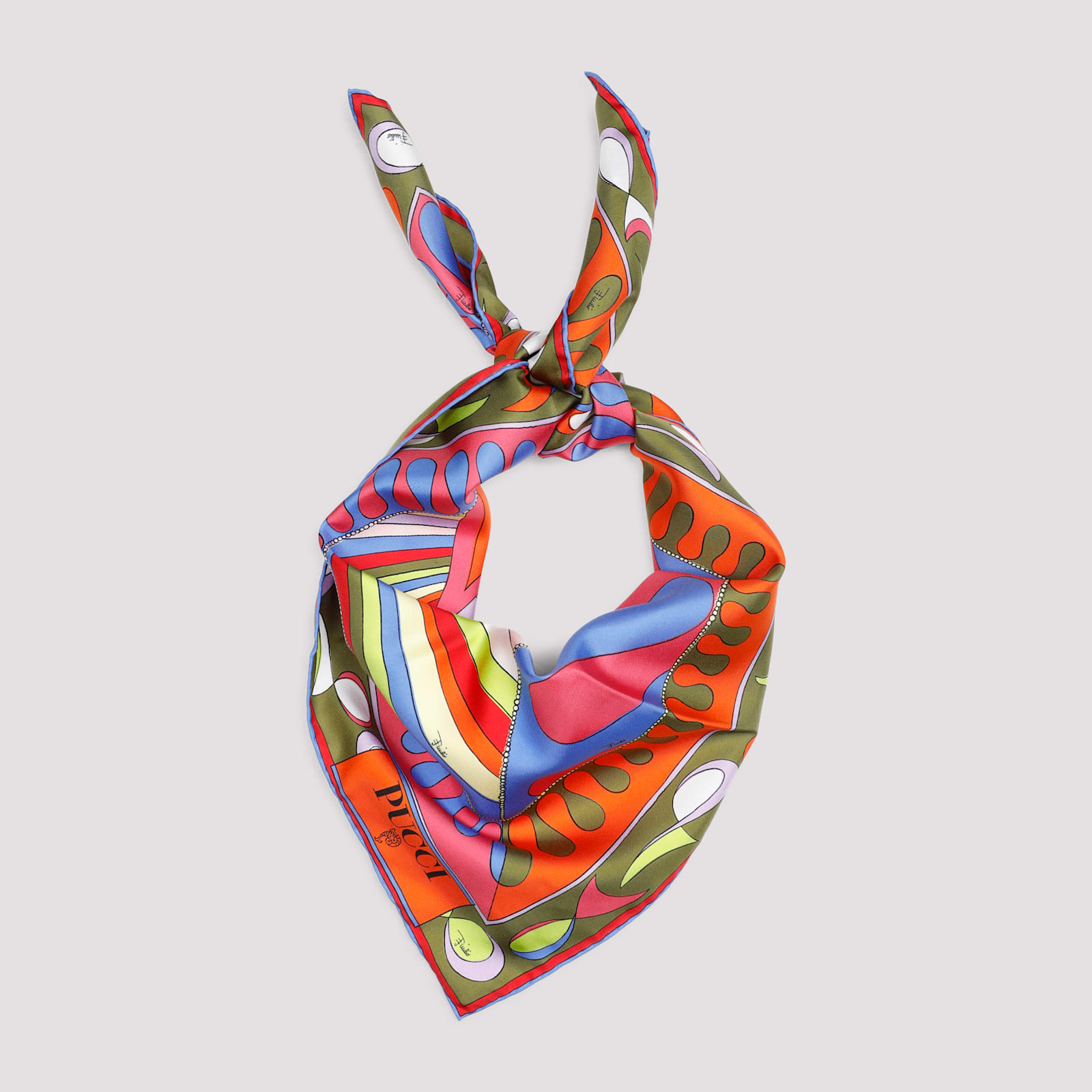 Shop Pucci 90x90 Scarf In Multicolor